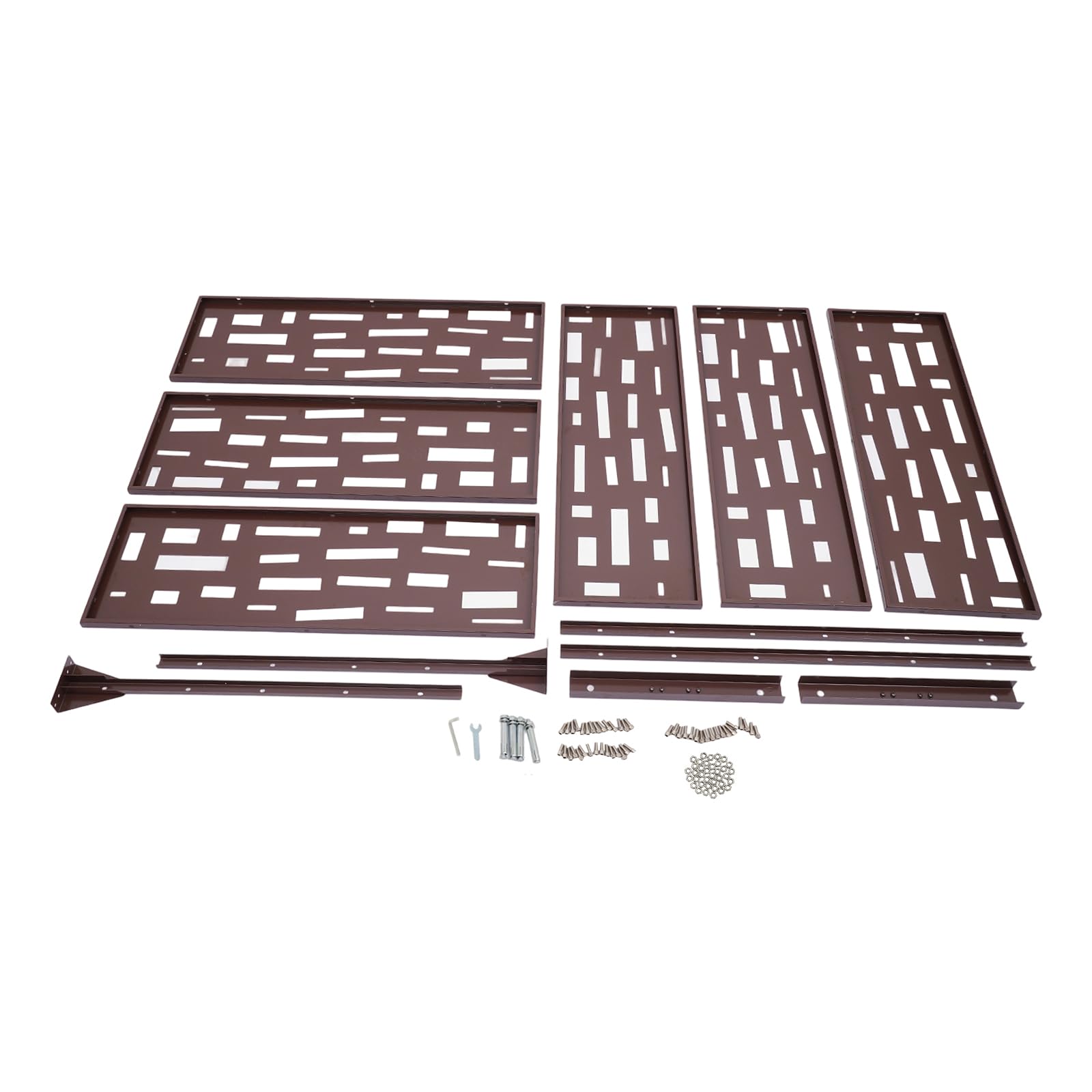 Panneau brise-vue métallique décoratif pour terrasse balcon jardin 6 pièces | Métal renforcé résistant à la corrosion