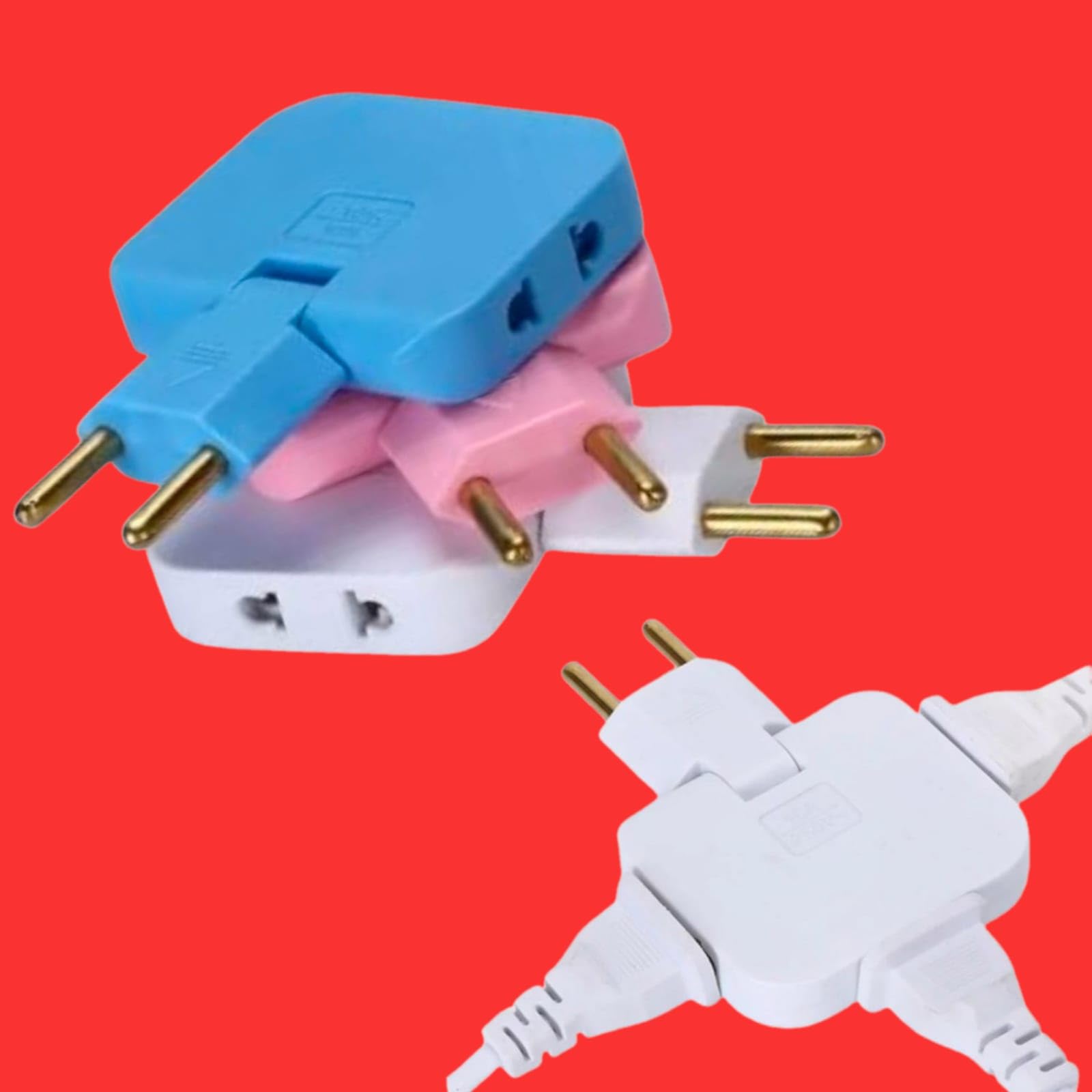 flytouch EU Extension Chargers Adapter 3 in Plug Rotatable Socket Converter 180 Degree-picture-12