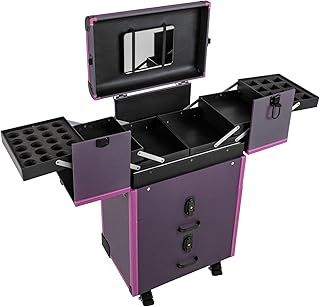 Estuche de maquillaje con ruedas de 2 cajones...