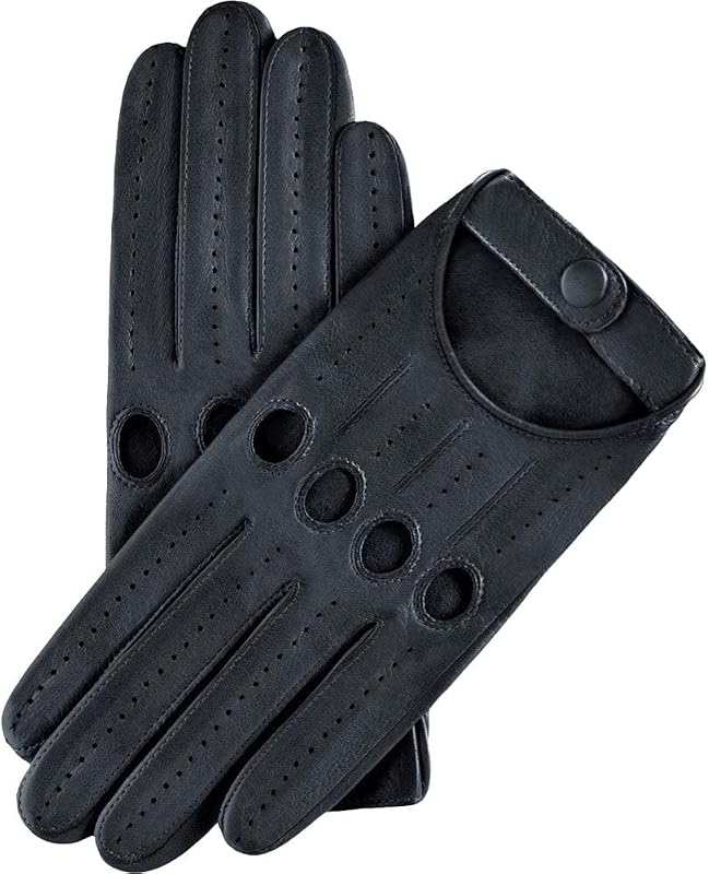 Fratelli Orsini Driving Gloves Alessa Black for Women - Lambskin Leather Driving Gloves - color Black