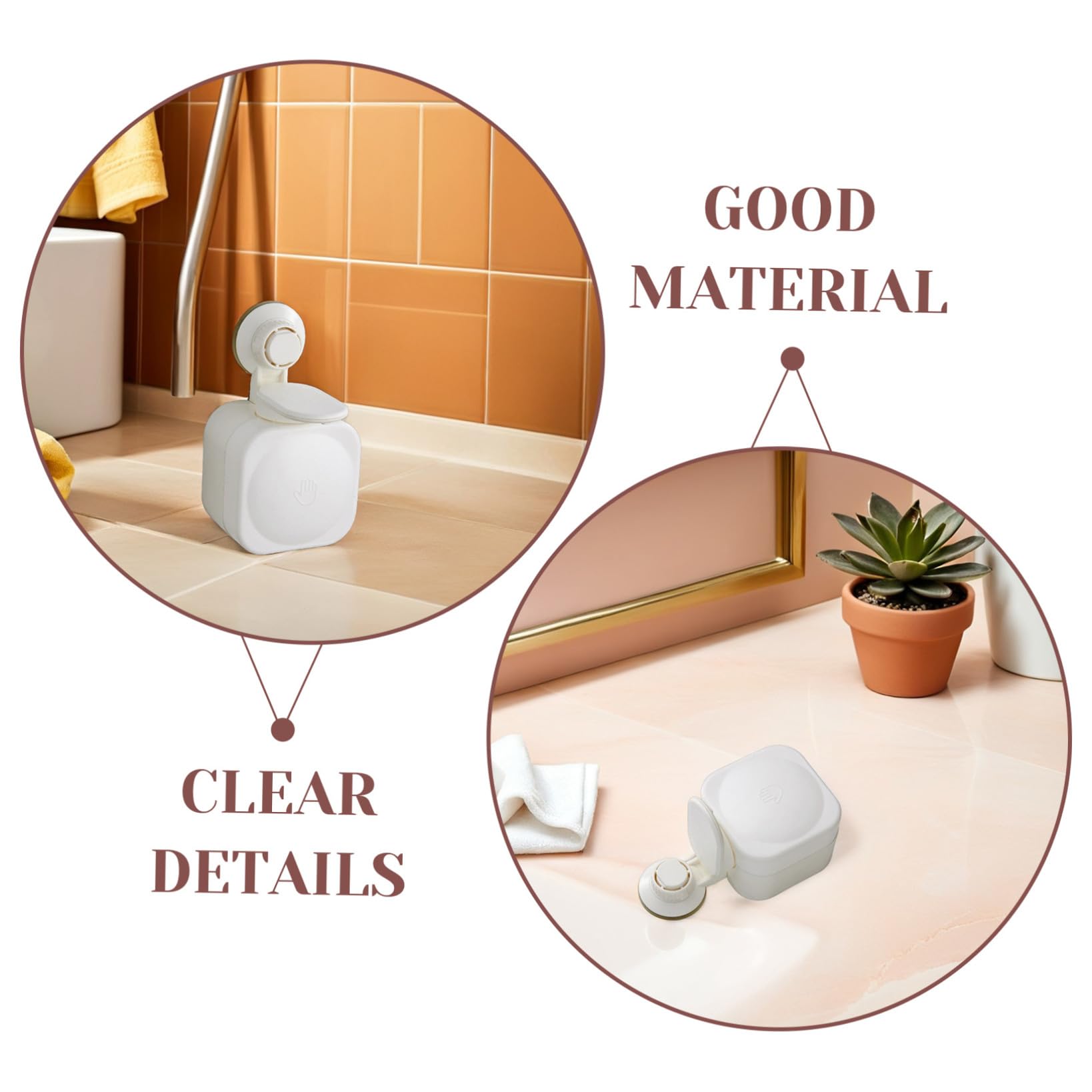 BESPORTBLE Dispensador de Jabón para Pared Ventosa ABS, Diseño Moderno y Dispensación, Adecuado para Duchas en Cocinas y Escuelas