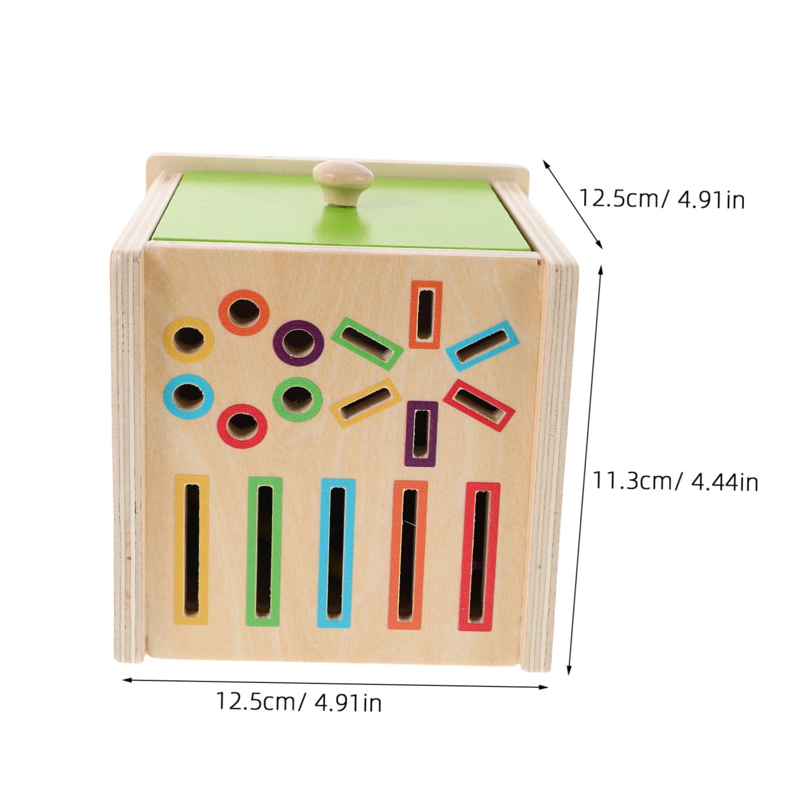 UKCOCO Montessori de Clasificación de de Madera Sólida para Años Juguete Educativo Visual y Cognitivo Colores y Geométricas para Desarrollo Temprano