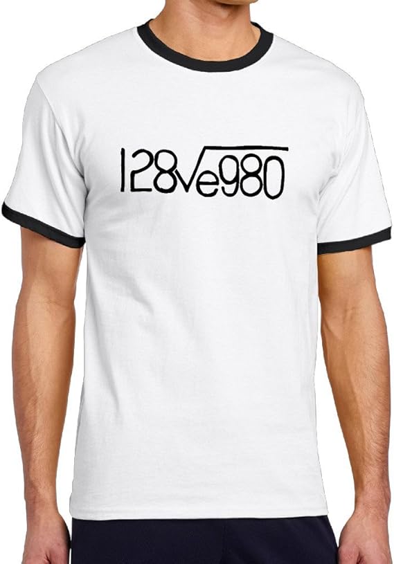 Amazon Aethertime メンズ 半袖 リンガー Tシャツ 学園風 数学公式 理系っぽい告白 恋応援 ストリートカットソー オリジナルプリント オリジナルプリント 通販