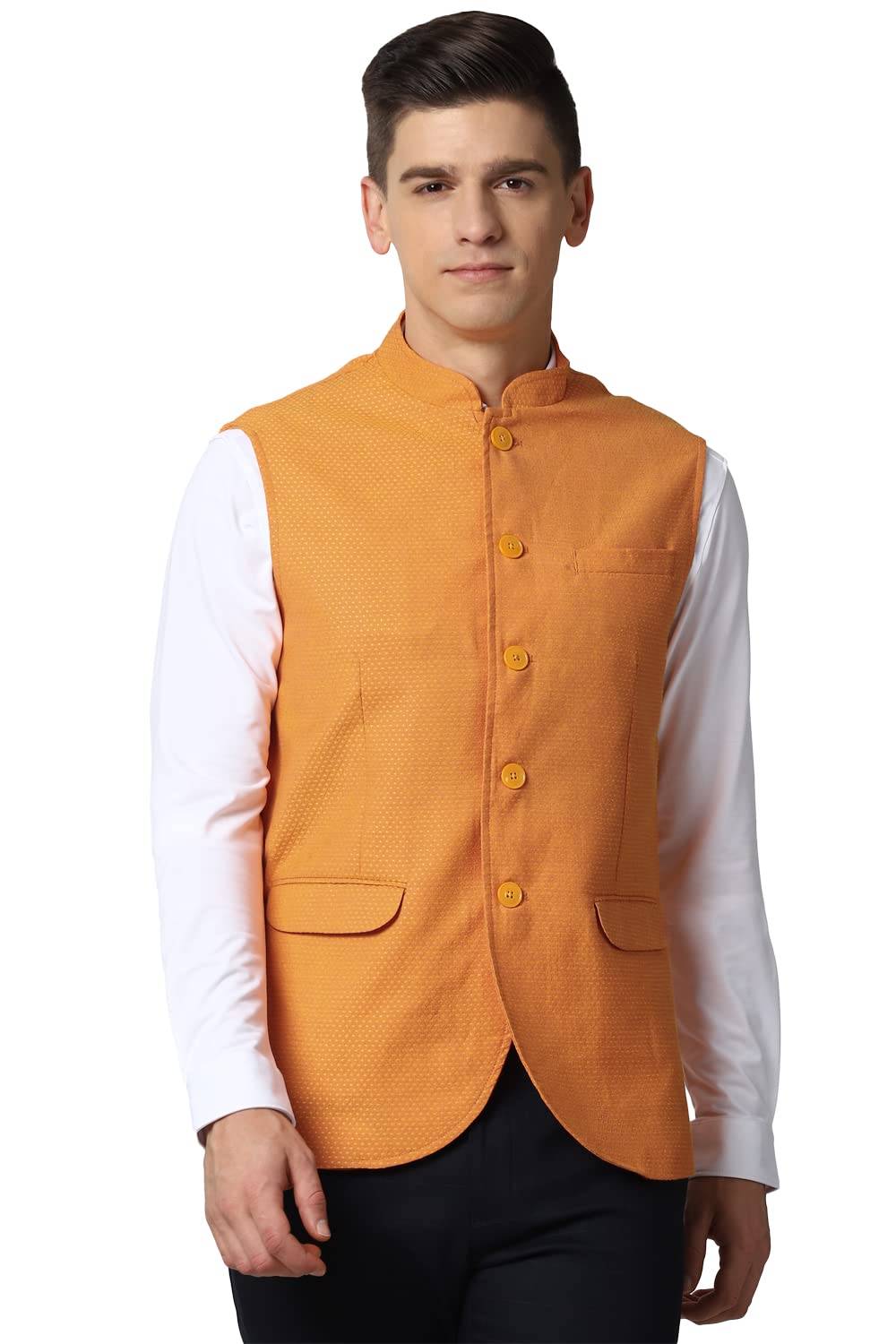peter england Men's Car Coat (PINJOTLFH72689_Orange_3XL)-picture-25
