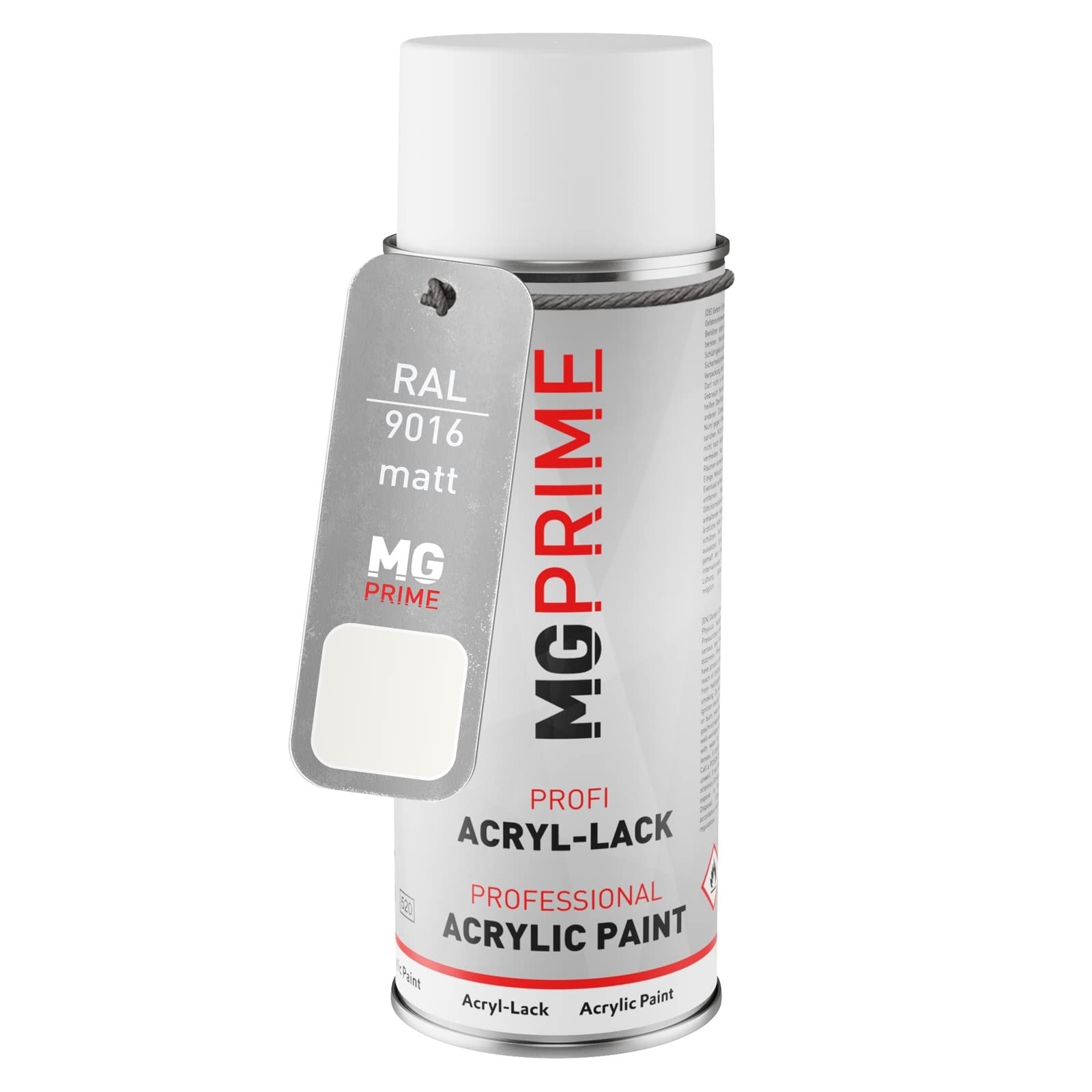 MG PRIME RAL 9016 Traffic white/Verkehrsweiss Spray can 400 ml mat quick-drying