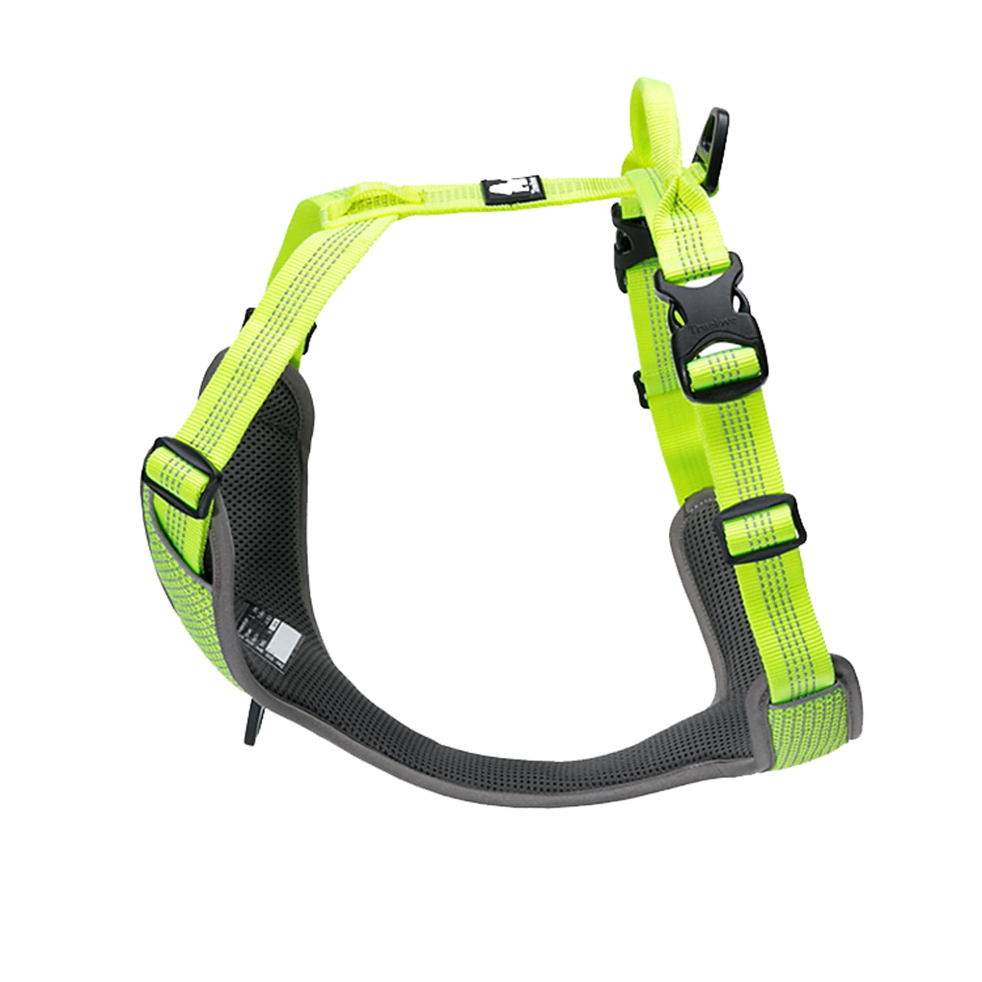 Harnais pour Chien Réglable Réfléchissant sans Traction Gilet Durable pour Animaux de Compagnie Voyage en Voiture Extérieur TLH6071(Vert,L)