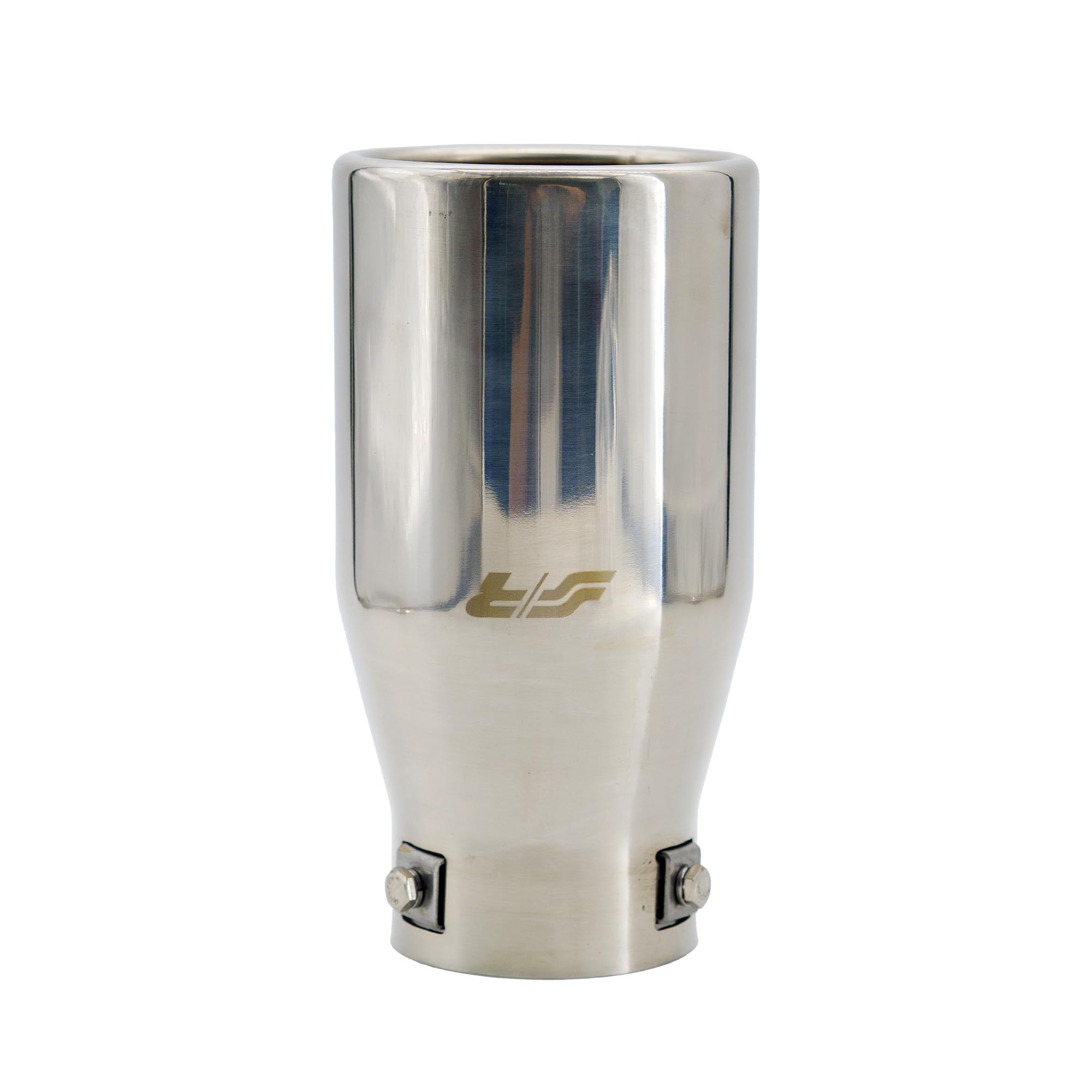 Simoni Racing Cola de Tubo de Escape Deportiva Redonda Acero Inoxidable - Ø103xL200mm - Montaje ->72mm