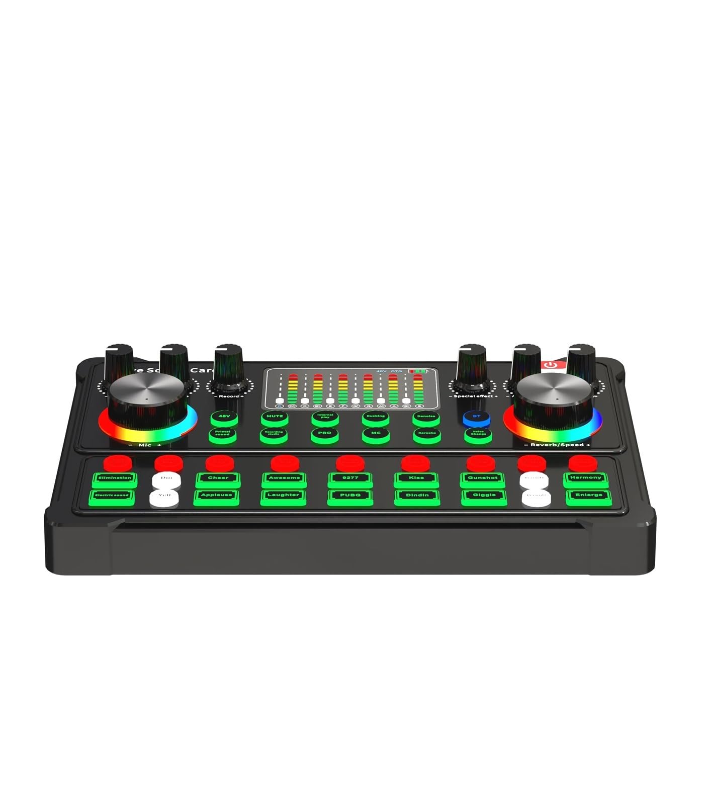 Mixer professionale, scheda live, controller DJ, attrezzatura for streaming live, podcast, giochi, canto, registrazione per Professionisti