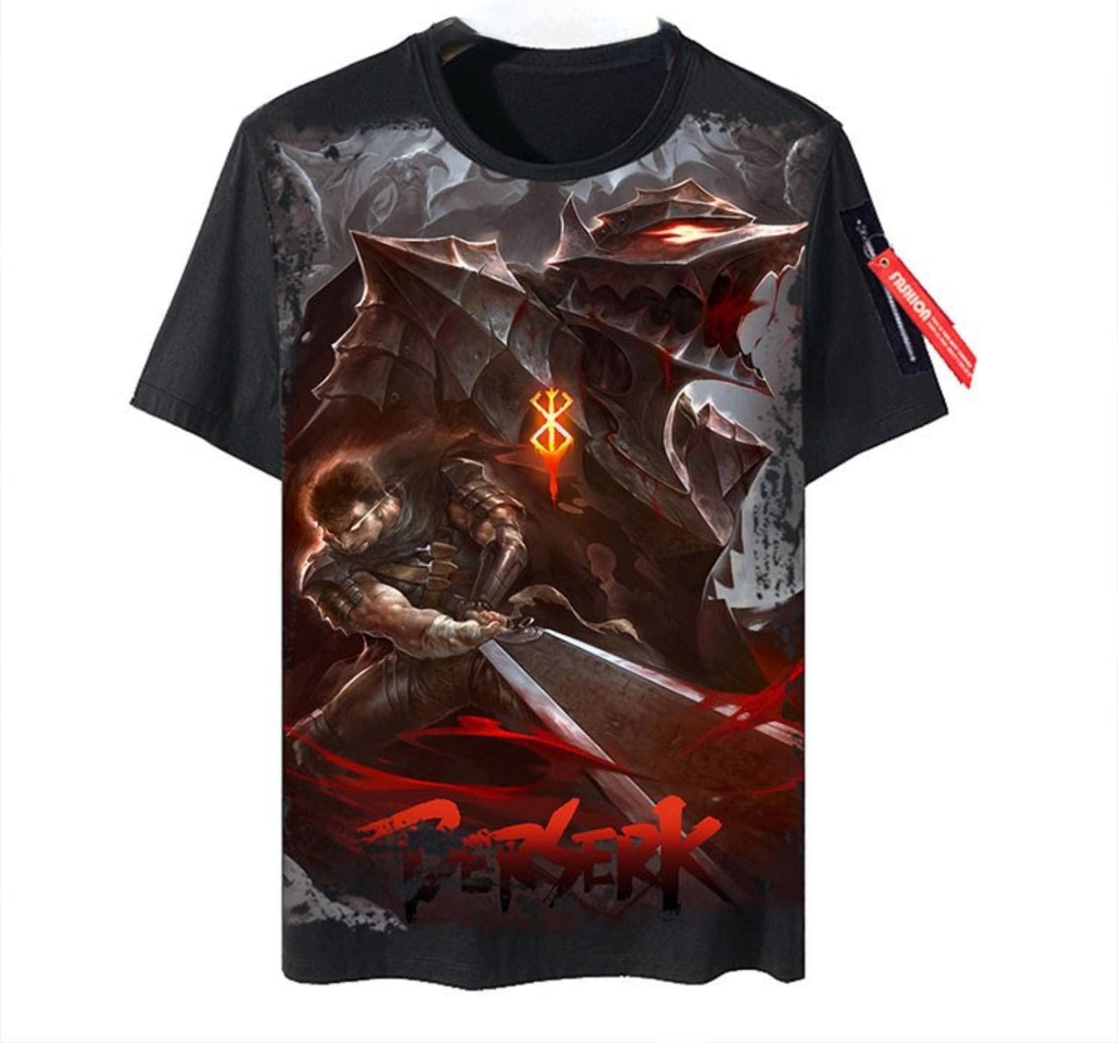 MBETAMBETA BERSERK T-Shirt For Mens Womens， Anime Character Hoodie Cosplay Fashion Tops，Gift For Fans