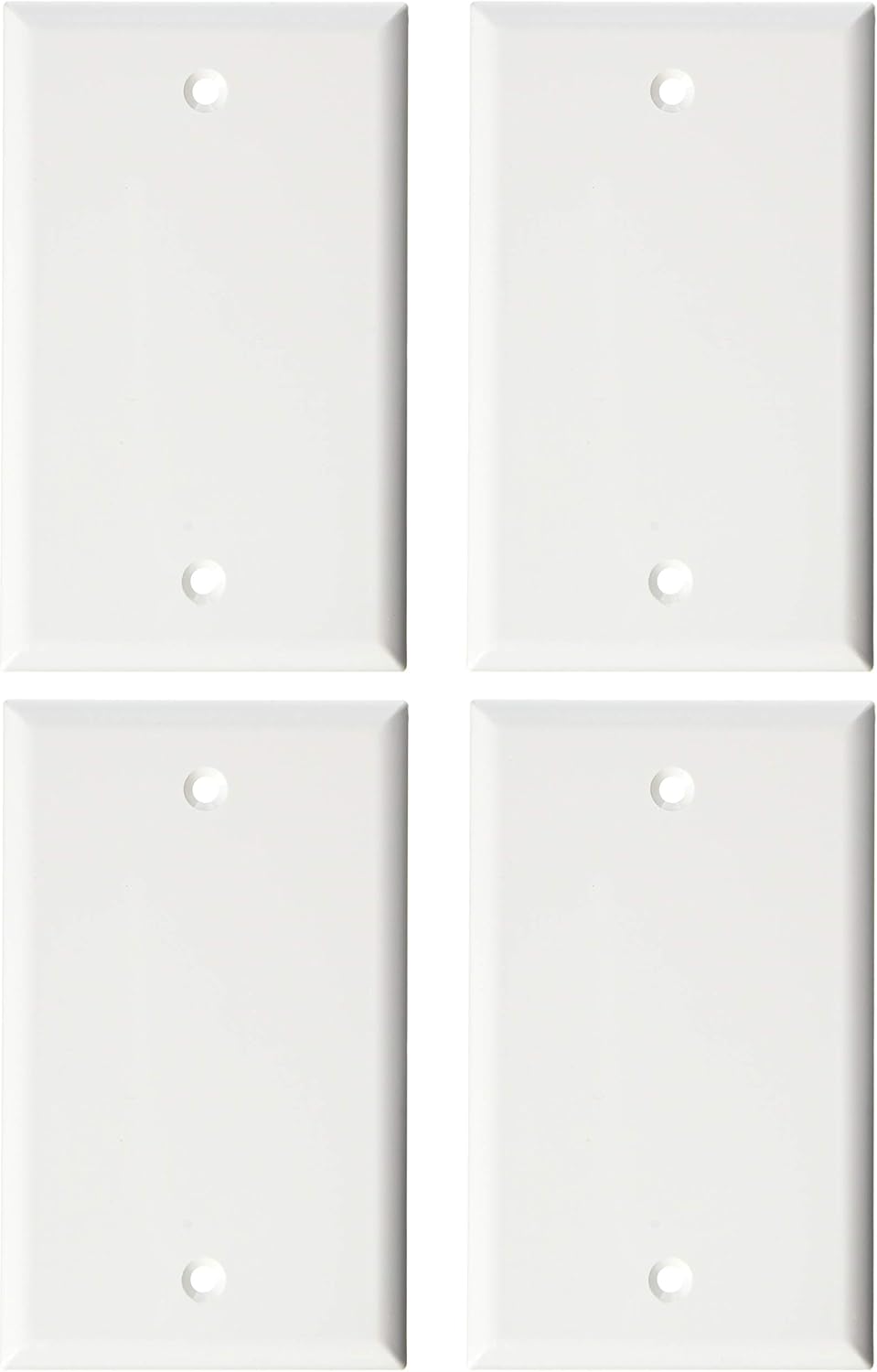 Blank Outlet Covers 4 Pack 1Gang Midway Blank Plate 1Gang