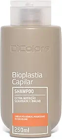 Shampoo Extra Nutrição Tratamento Pós Química Bioplastia Capilar DiColore 250ml | Indicado para cabelos com danos causados por processos químicos, como alisamentos, progressivas e colorações