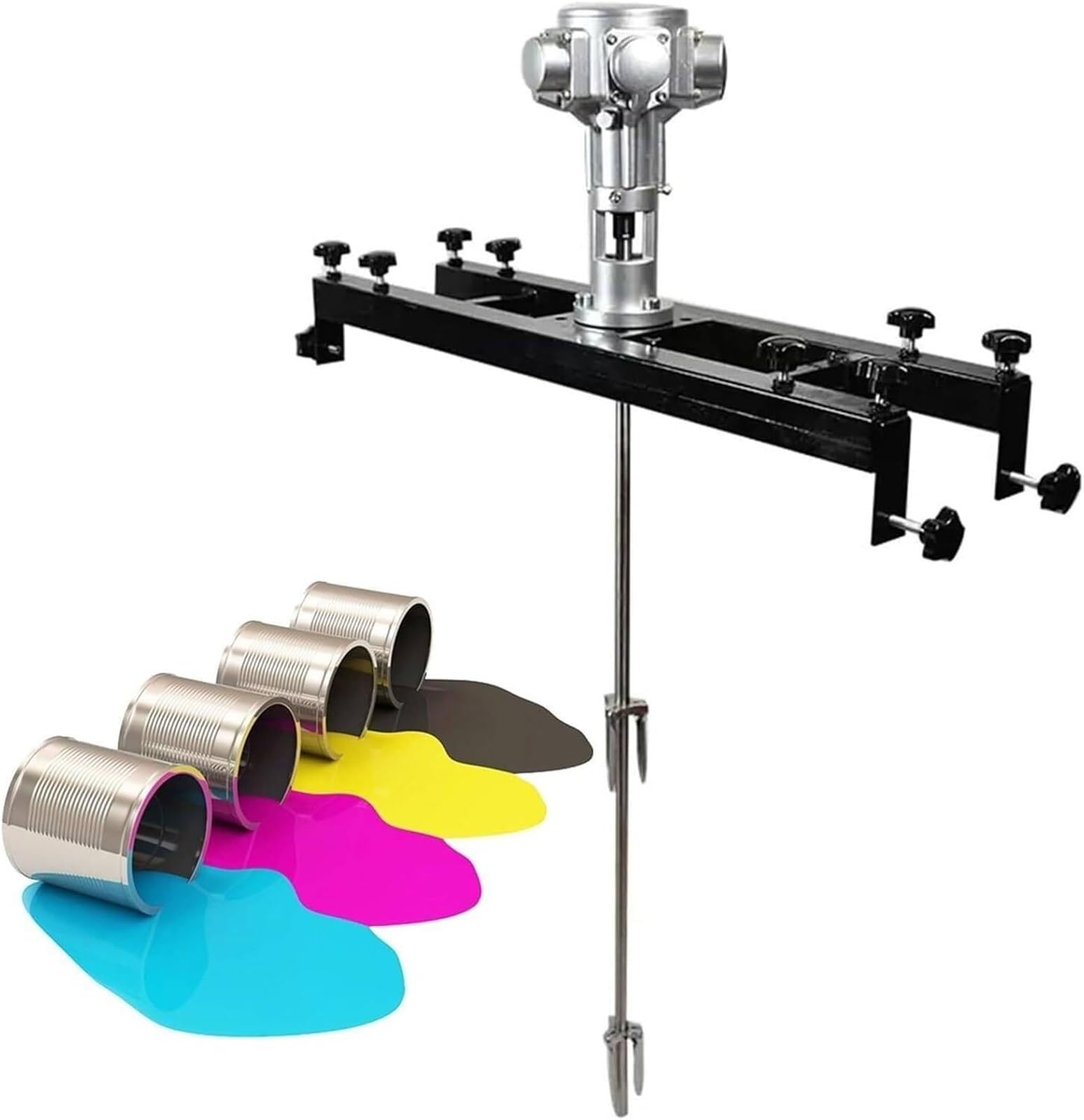 JKJZSALJ Ibc Agitator Tank Mixer, Pneumatic Paint Mixer, Paint Stirring Machine With Support Hanger, Ideal For Ink Dissolving And Mixing Applications,Small5Cylinders