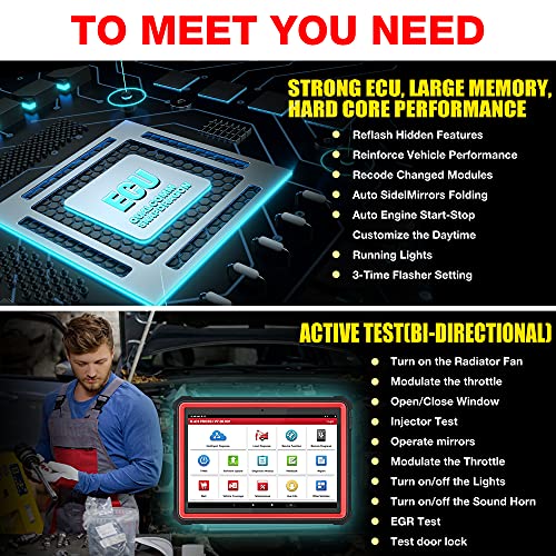 LAUNCH X431 PRO3S+ Bi-Directional Scan Tool(Upgraded Ver. of X431 V PRO),31+ Reset Service OE-Level Full System Diagnostic Scanner,Key Program,ECU Coding,AutoAuth for FCA SGW 2 Years Free Update
