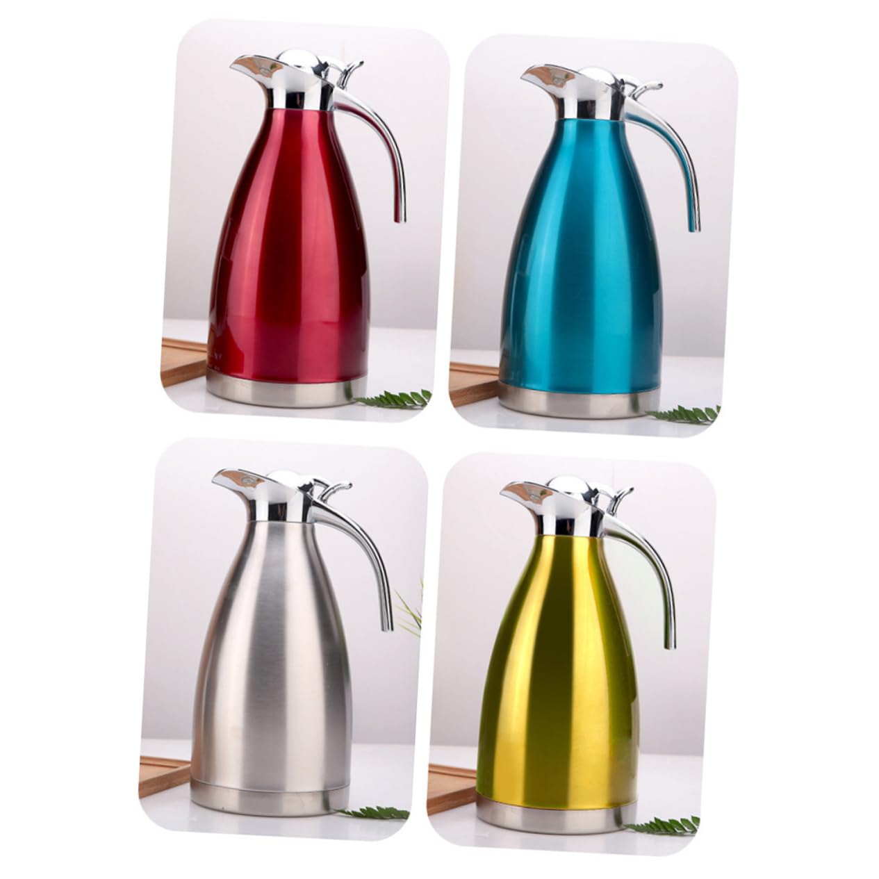 Alipis Bollitore in Acciaio Inox Termico Isolante Sottovuoto Interno ed Esterno Resistente Adatto Casa Ufficio Viaggio per Caffè Tè Bevande Latte Ecc