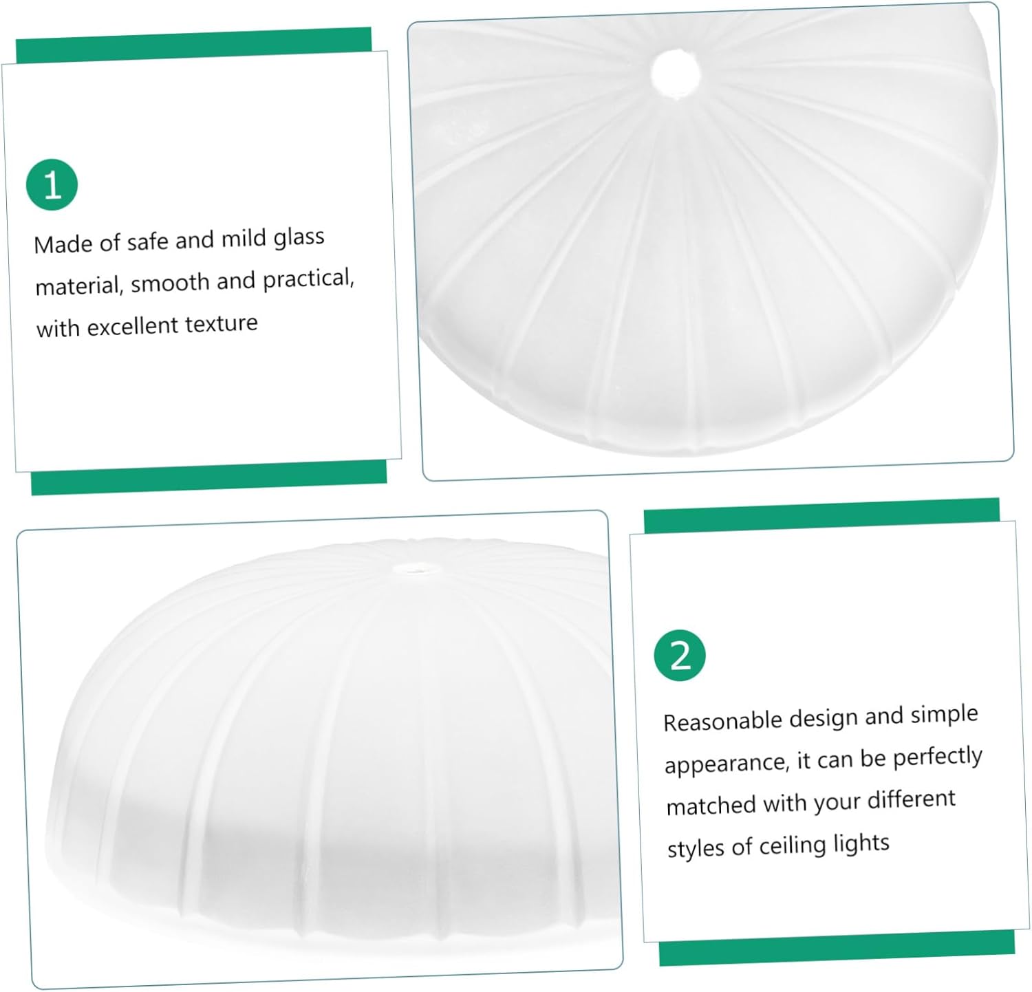 DOITOOL 1pc Simple Antiflaming Light Shades Height Elegant Design for Ceiling Lamps Easy to Clean for Various Styles of Home Lighting