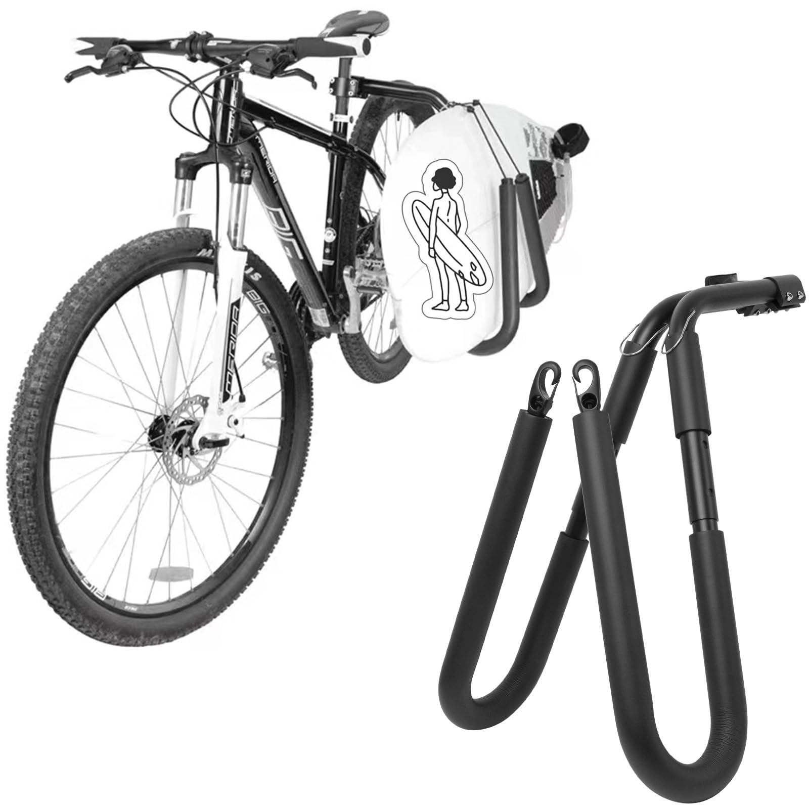 Amazon.com: Surfboard Bike Rack, Adjustable Bike Surfboard