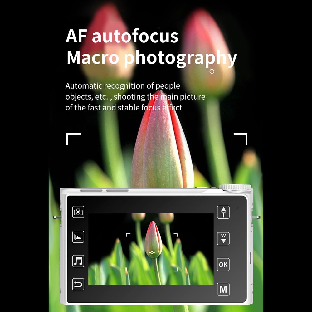 Fotocamera 64MP Auto Focus Video 4K - 18X Touch Panel MP3 Musica per Principianti Adolescenti