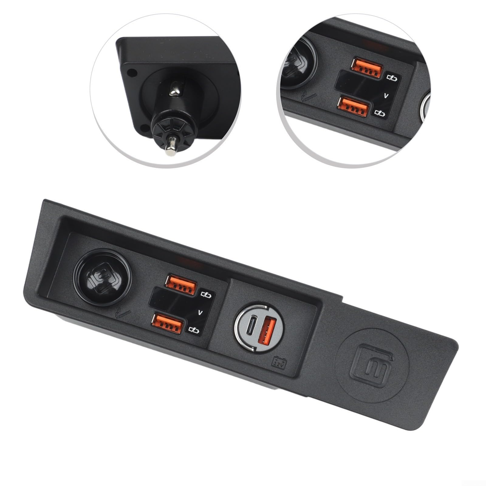 Kfz-Ladebuchse, 12 V, Dual-USB, LED-Spannungsanzeige, Schnellladeadapter, integrierte Sicherung, sichere Stromversorgung, für Passat B6 B7 CC