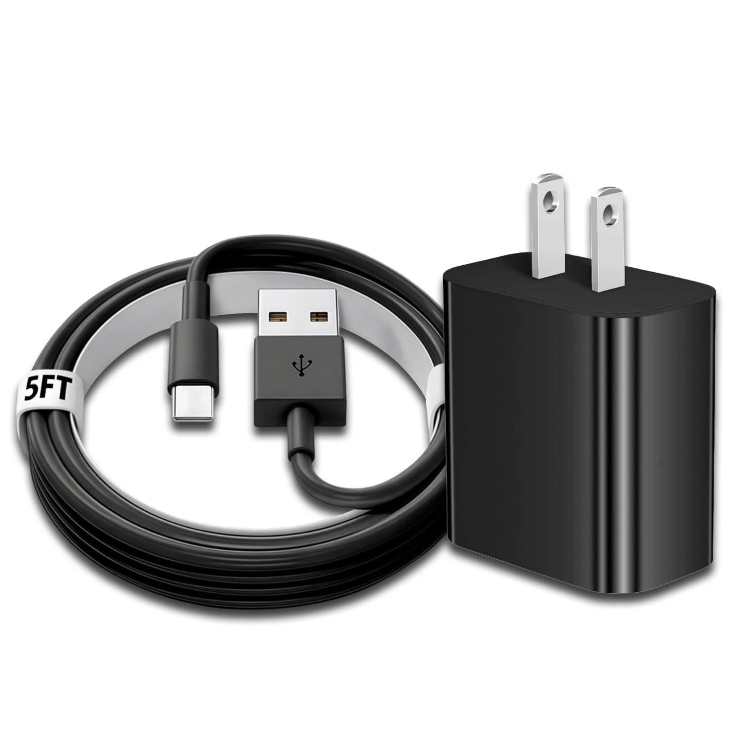 5V2A Power Adapter Wall Charger USB type C Charging Cable 5 ft Compatible for NOCO Boost X GBX45 GBX55 GBX75 GBX155 USB-C Battery Jump Starter Power Supply Cord NOCO Battery Charger Accessories Black