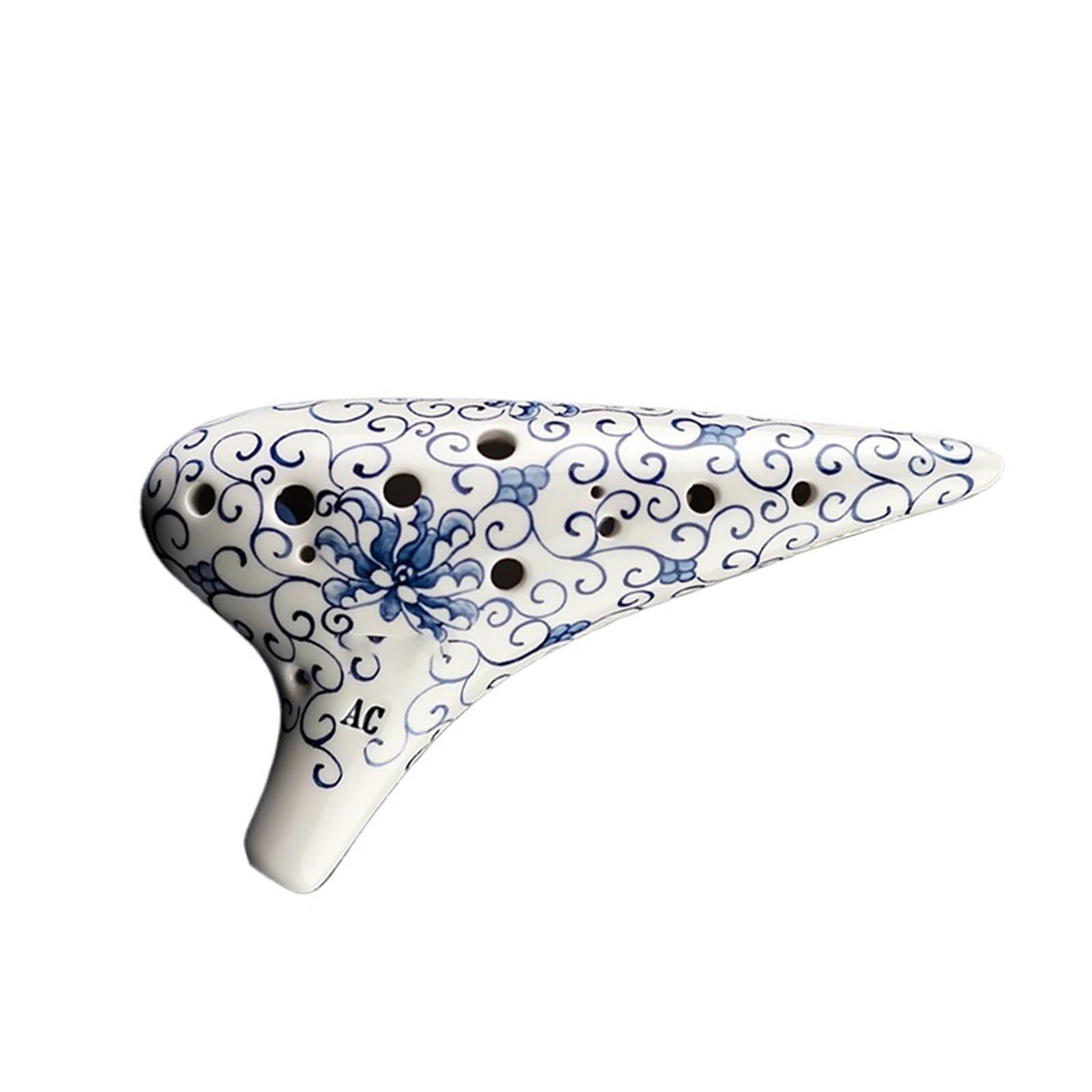 Ocarina instrumento Ocarina De 12 Agujeros Con Clave C Alto Juego De 4 Piezas Para Principiantes(12-hole white seven-piece set)