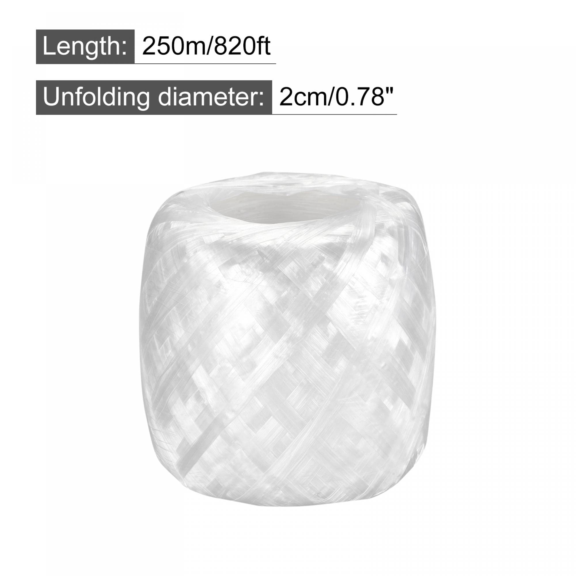 sourcing map Corda di plastica in poliestere nylon resistente per uso domestico in dotazione per imballaggi di giardinaggio, 100 m di lunghezza, giallo confezione da 1