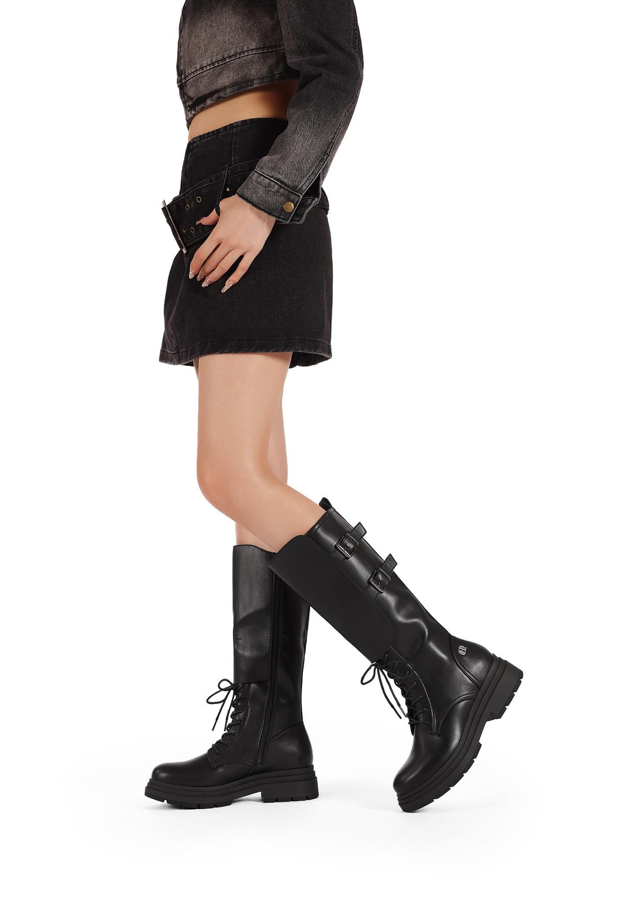 QUEEN HELENA Anfibi Stivali Alti Donna X33-58