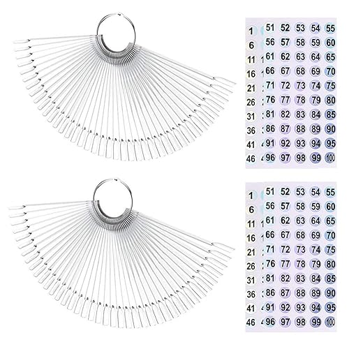 Palitos de muestras de uñas con anillo para esmalte de uñas, tablero de exhibición a color, suministros de arte, muestras de práctica con