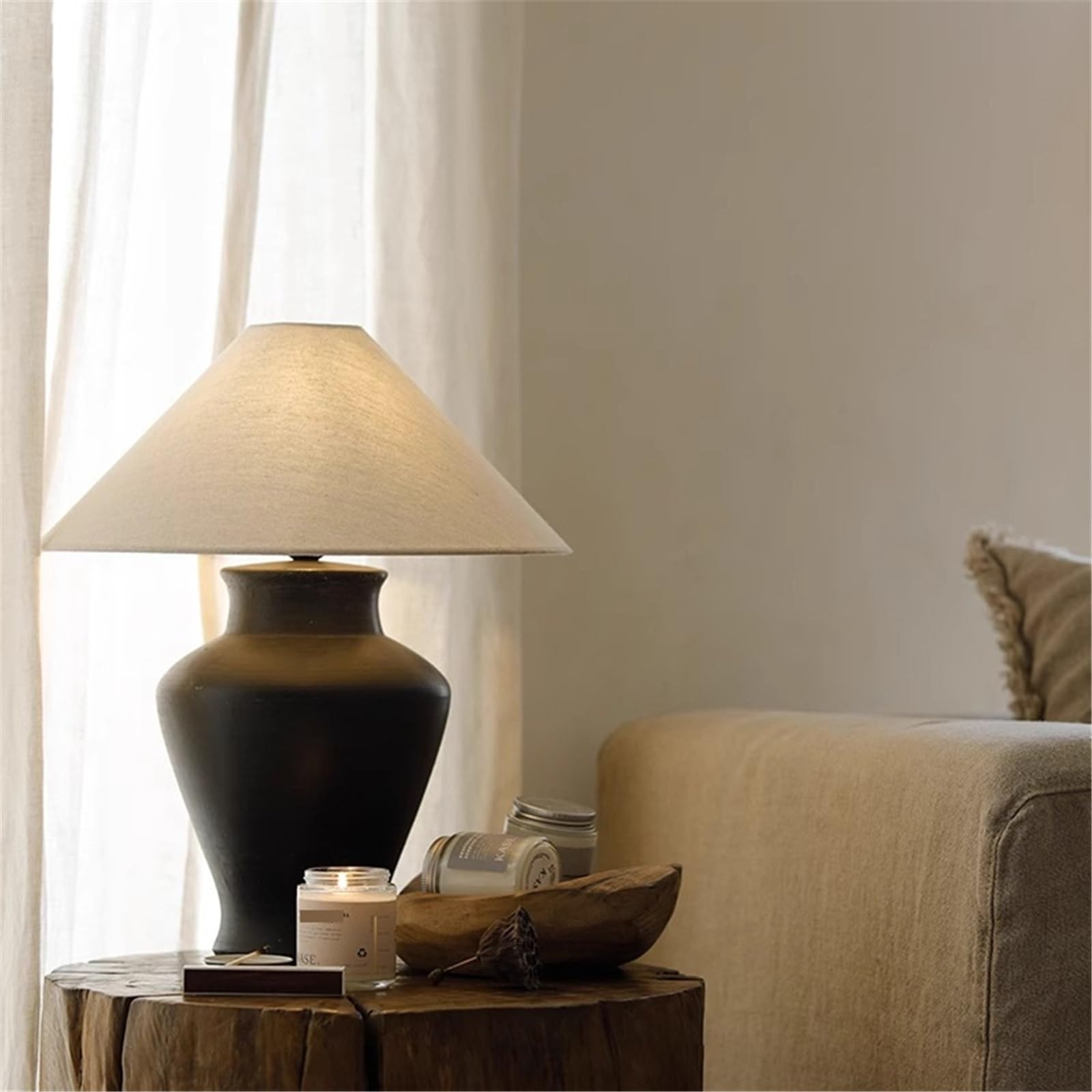 Lampa stołowa Lampa stołowa ceramiczna w stylu retro, sypialnia, lampka nocna, ozdoby do salonu