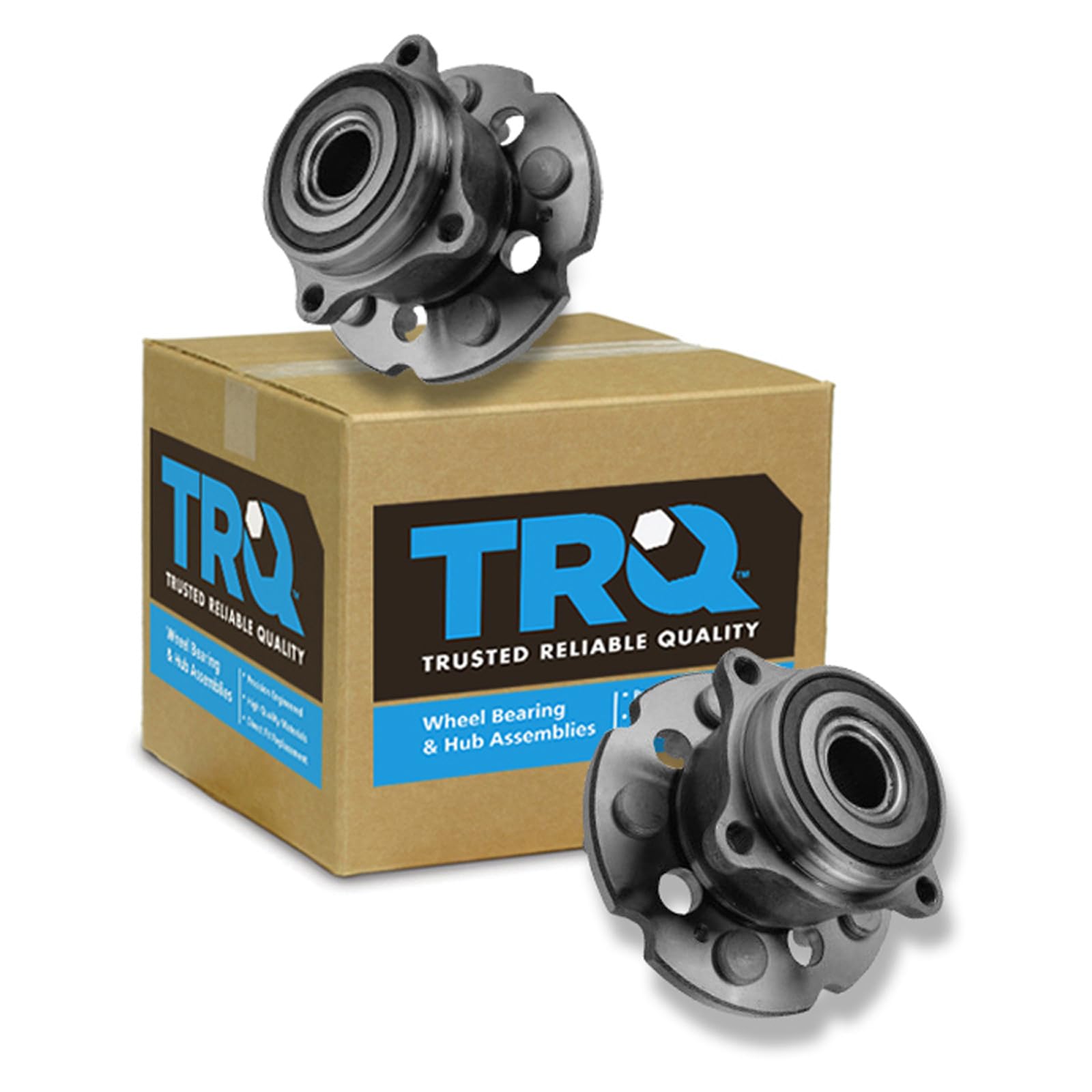 TRQ Rear Left and Right Wheel Bearing and Hub Assembly Set 2 Piece