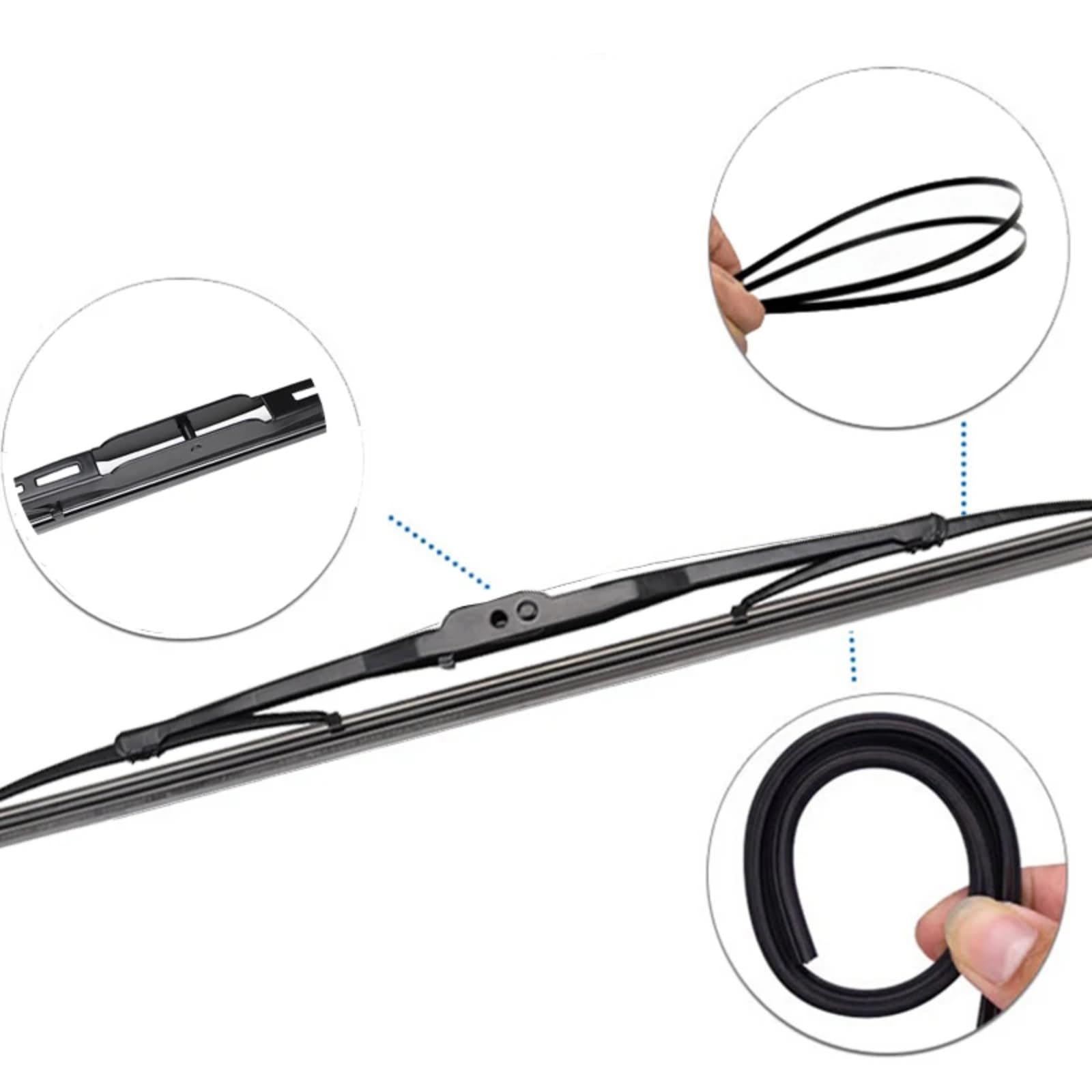 Auto Scheibenwischer Für Kia Für Sportage JE KM MK2 2004-2010 | Scheibenwischer-Set für vorne und hinten Ersatzblätter Upgrade-Kit 3Stück 24Zoll 16Zoll 13Zoll
