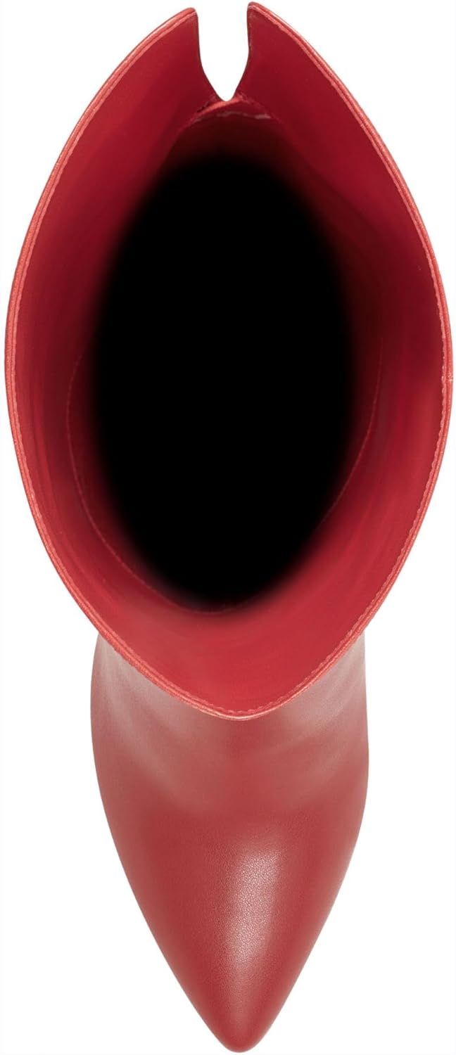 INC Womens Iyonna Faux Leather Slouchy Over-The-Knee Boots Red 5 Medium (B,M)