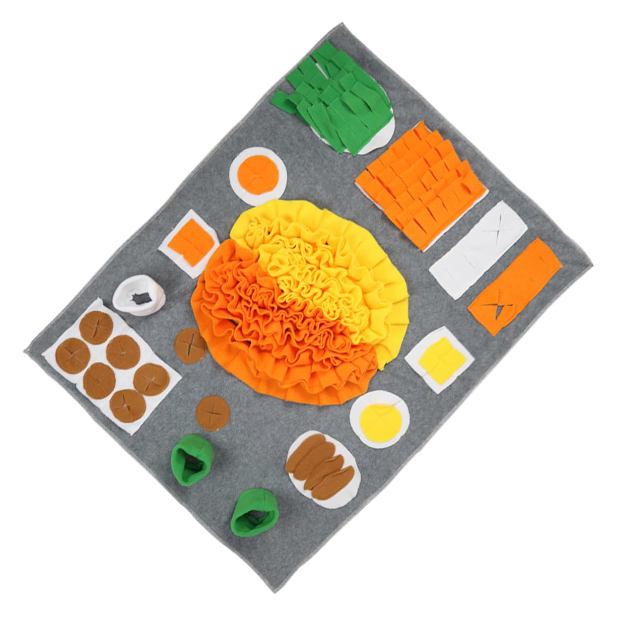 BESPORTBLE Tapis de Reniflage pour Chien Flanelle Tapis de Repas Lent pour Animaux de Compagnie