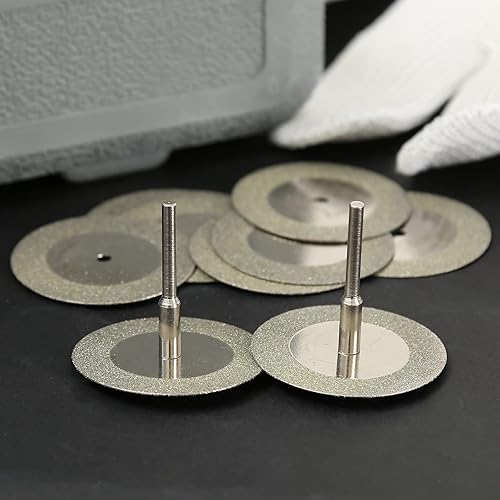 Miniatura 8 de dophee 10 piezas de repuesto de discos de corte con revestimiento de diamante para herramientas rotativas Dremel Drill (1.575 in)