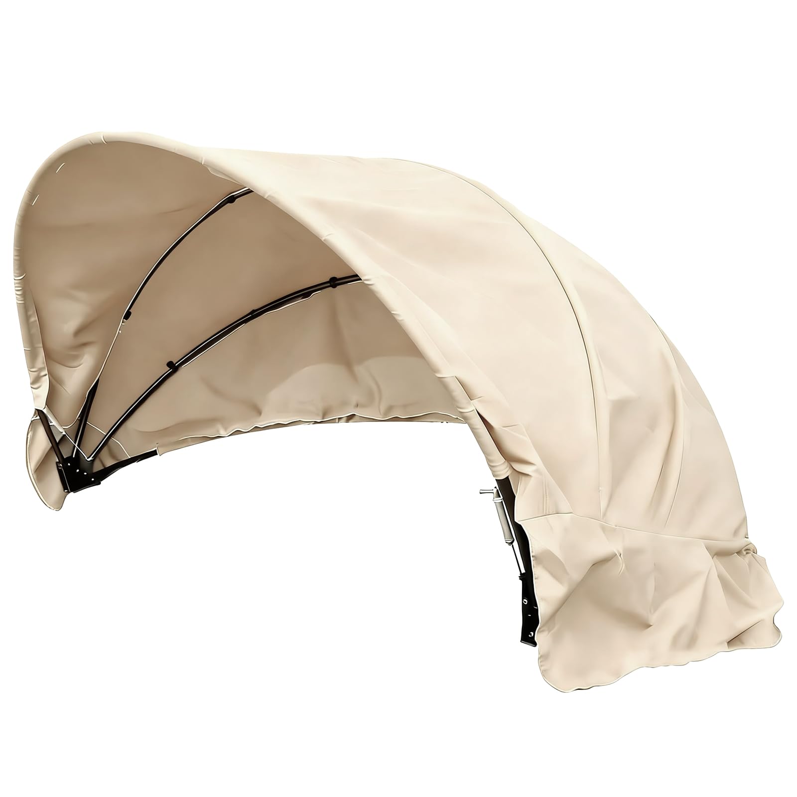 DSWCKNVK Patio Willow Daybed Canopy, Sun Island Outdoor Daybeds, Round Roof Replacement, Replacement Roof for Outdoor Use for Sun Lounger Accessories (Beige, 167.64 cm) โ image 1