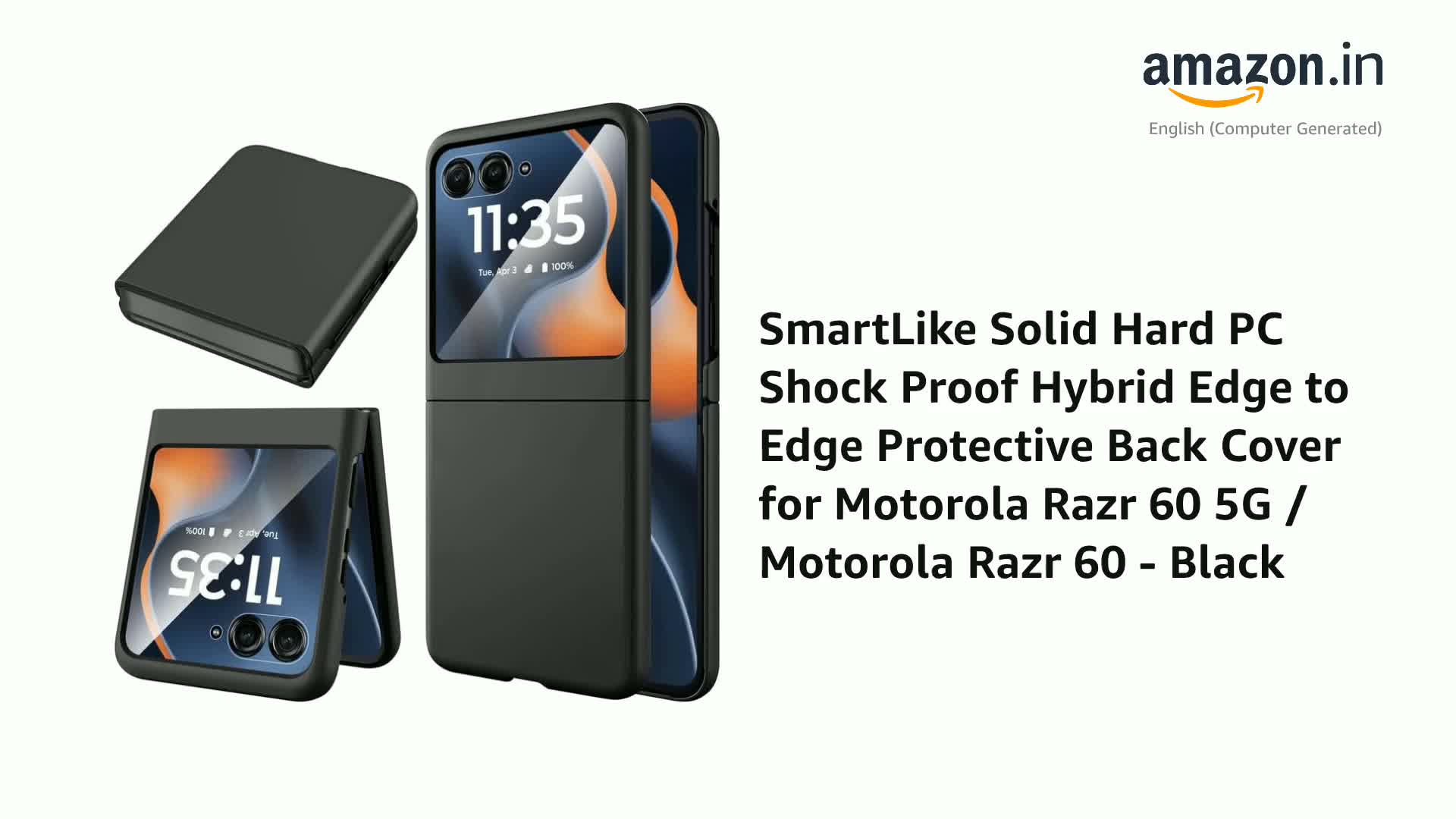 SmartLike Solid Hard PC Shock Proof Hybrid Edge to Edge