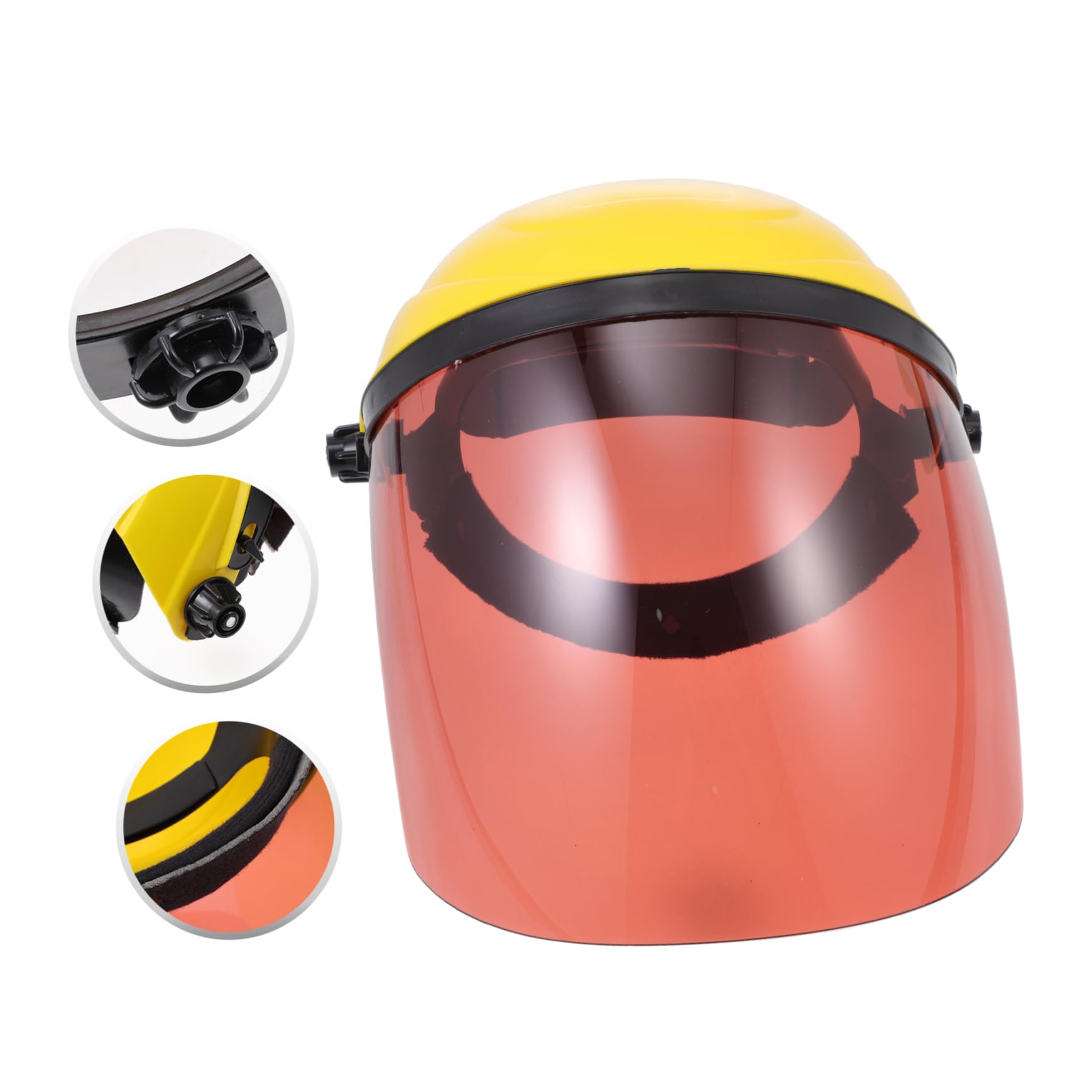 NUOBESTY Leichte Schweißerschutz Gesichtsmaske aus PC und PVC mit Kopfhalterung Schützt vor Staub und Spritzern für Bau und Heimwerkerarbeiten