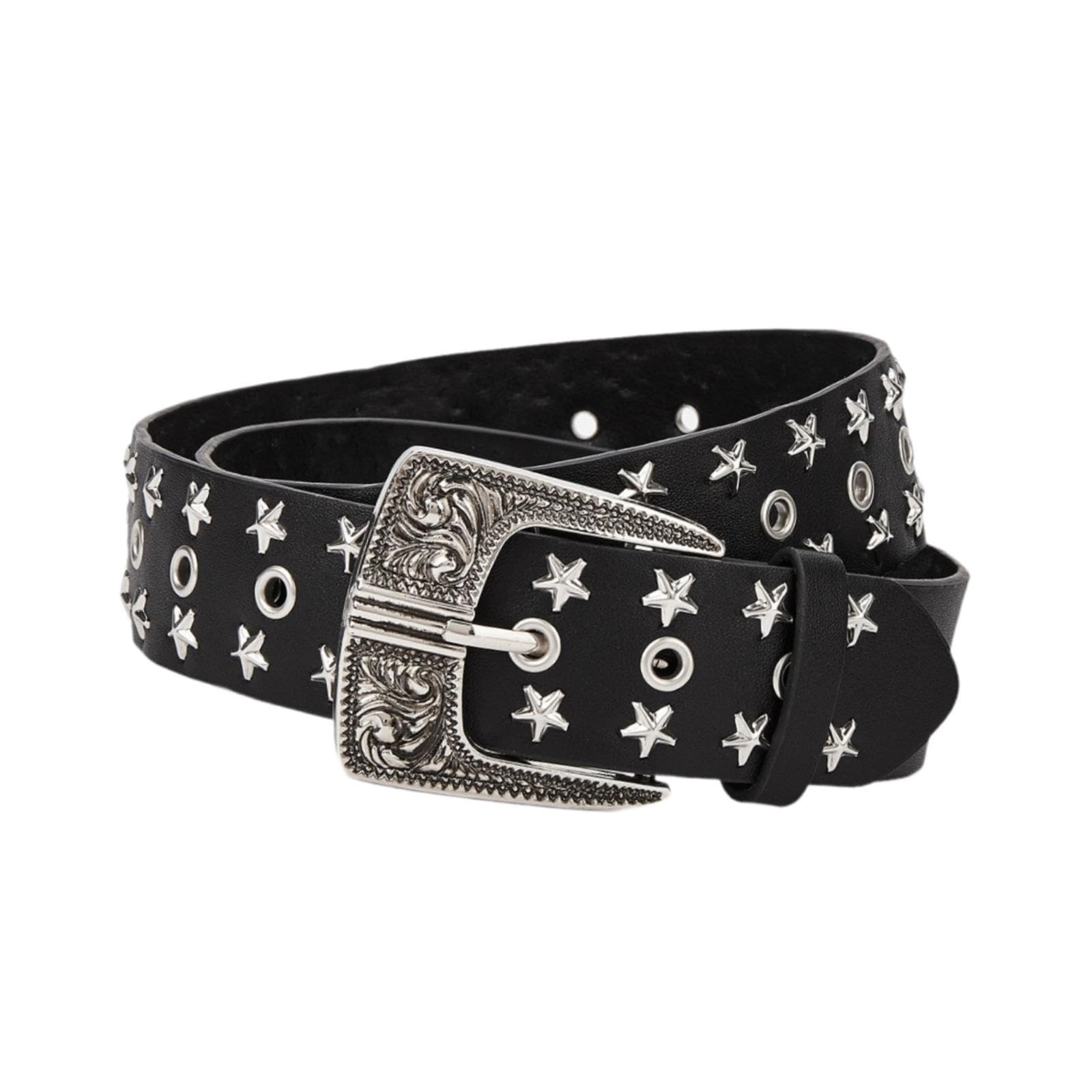 ECOMISTIQ®Star Studded Belt Grommet Belt Sturdy Fashion Creative Gothic Belt Women Men|Clothing, Shoes & Accessories | Womens Accessories | Belts