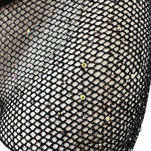 Image of V-Cut Skintone Gold Glitter Fishnet Stockings | VCUT Carnival Tights for Black and Brown Skin Women
