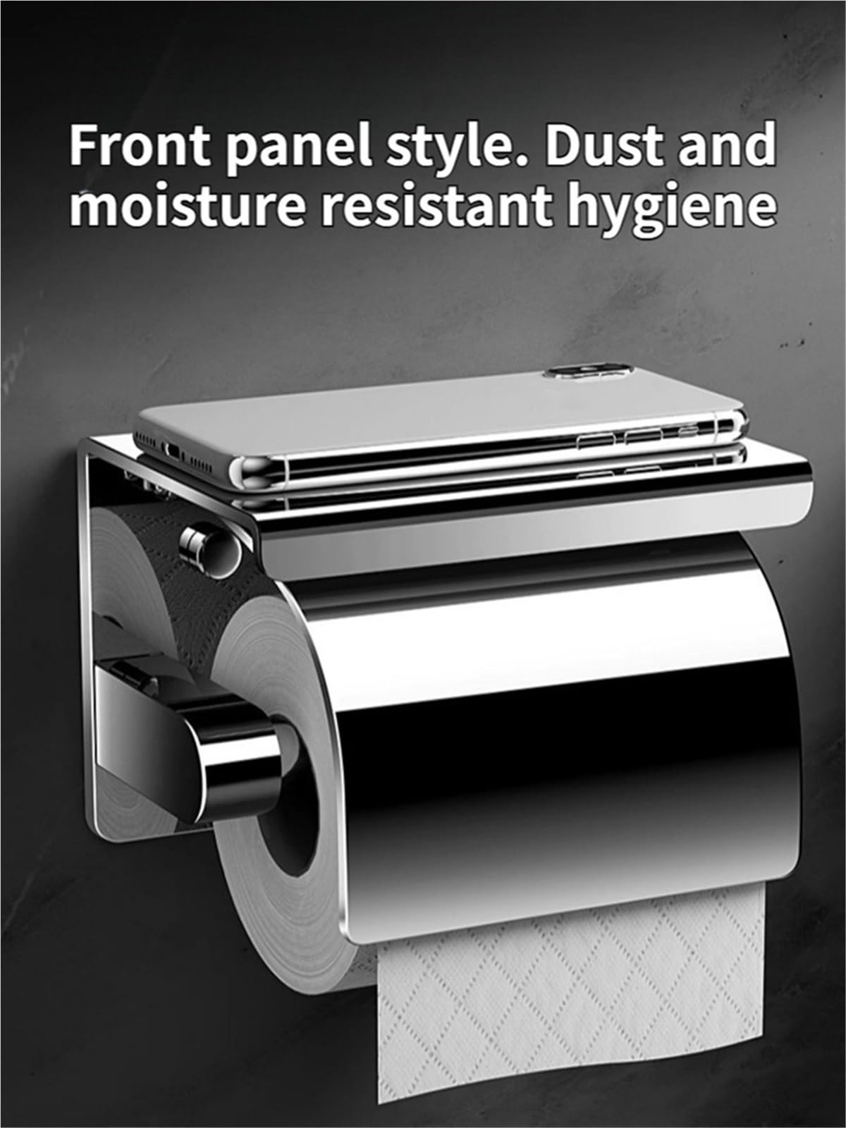 Portarrollos Papel Higienico Toallero de Papel de Acero Inoxidable sin perforar, Estante de baño for Rollo de Cocina montado en la Pared(C Roll Paper Holder)