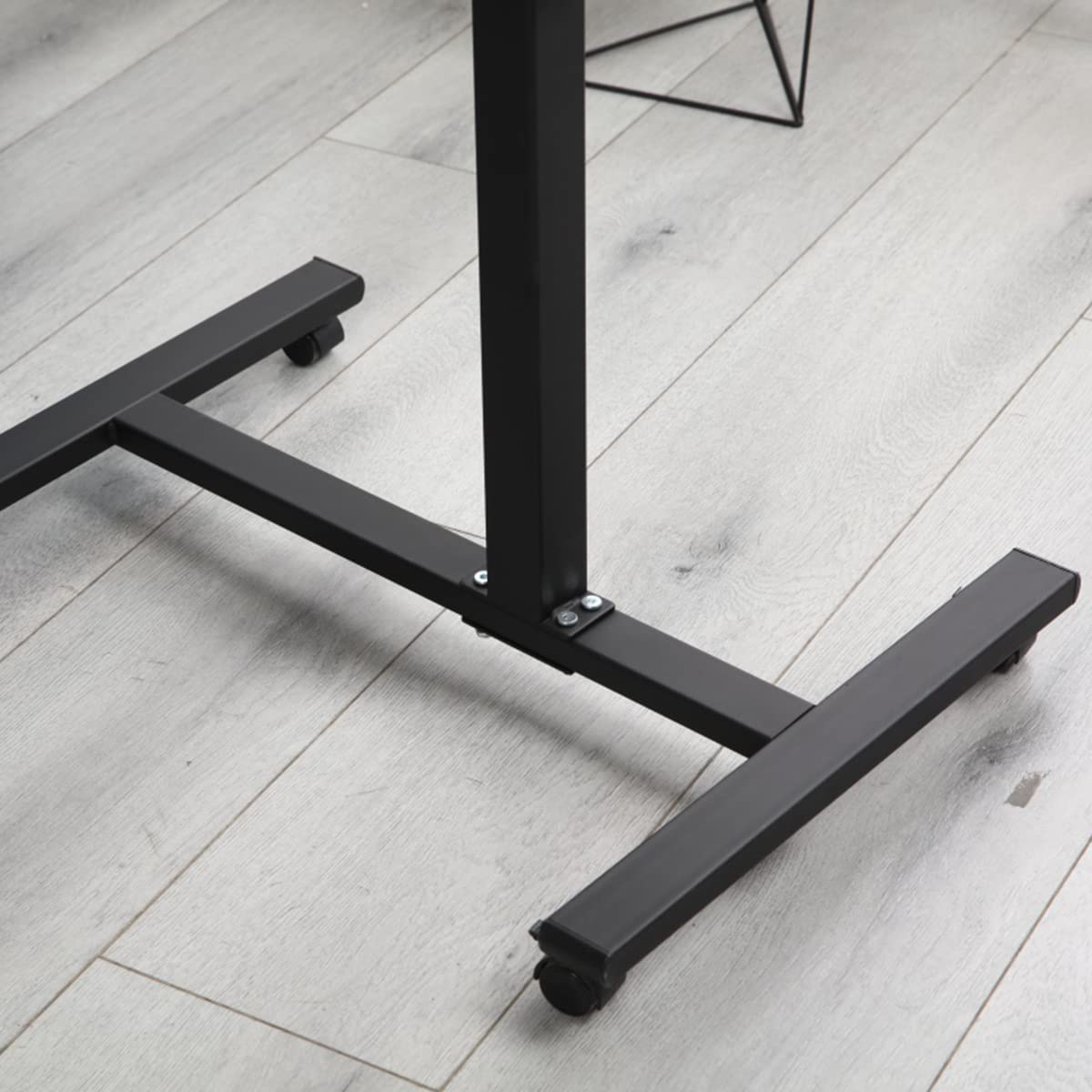 Beistelltisch Mit Rollen, Höhenverstellbarer Pflegetisch, Computertisch, Laptoptisch, PC Tisch für Büro, Betttisch Pflegebett, Schreibtisch (Holz 60.34.5.58/90cm)