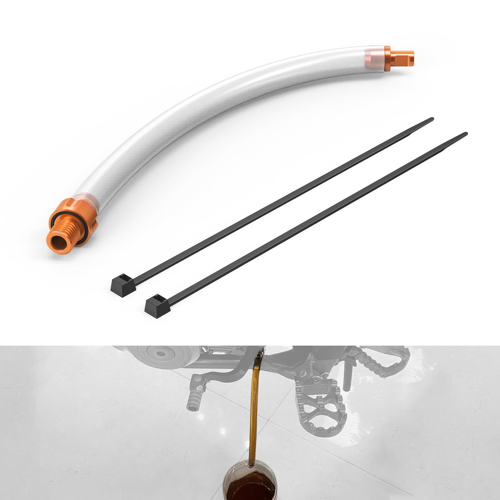 Photo 1 of NICECNC Orange Oil Change Drain Tool Compatible with KTM 125 250 300 400 500 525 530 SX SX-F EXC EXC-F XC XCF XCW TPI Six Days 1998-2022 Husqvarna TE 125 150 250 300 449 FE 250 350 450,See Fitment