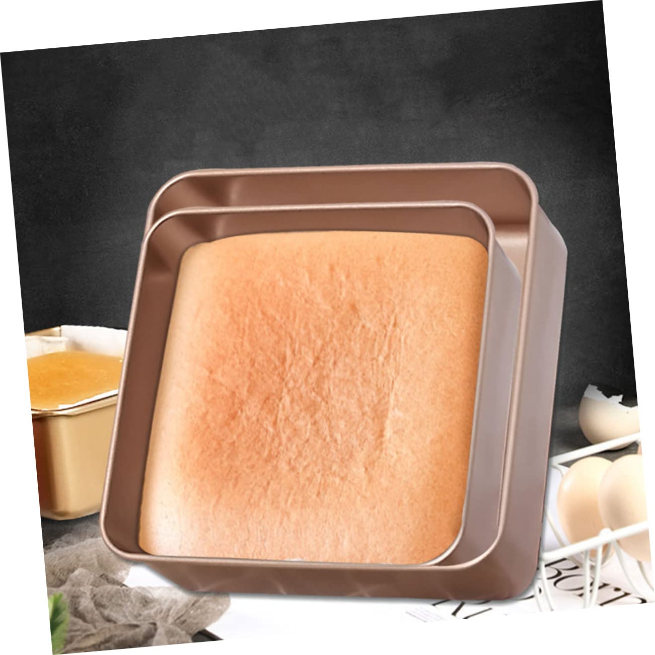 MAGICLULU Moule à Cake Carré Acier Inoxydable Antiadhésif Ustensile de Cuisson Pratique pour Pâtisserie