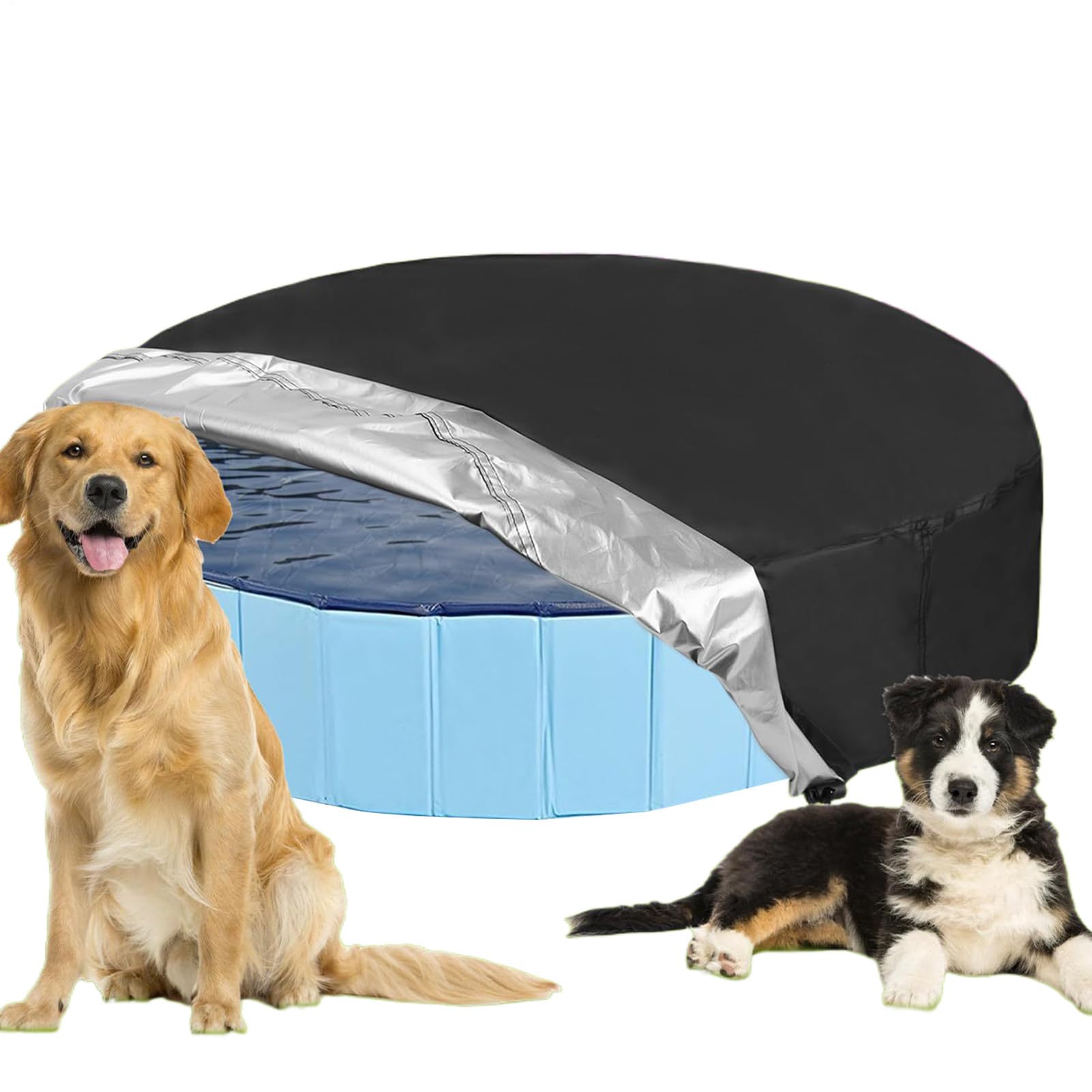 Couverture piscine bébé étanche anti-poussière bâche noire 122cm