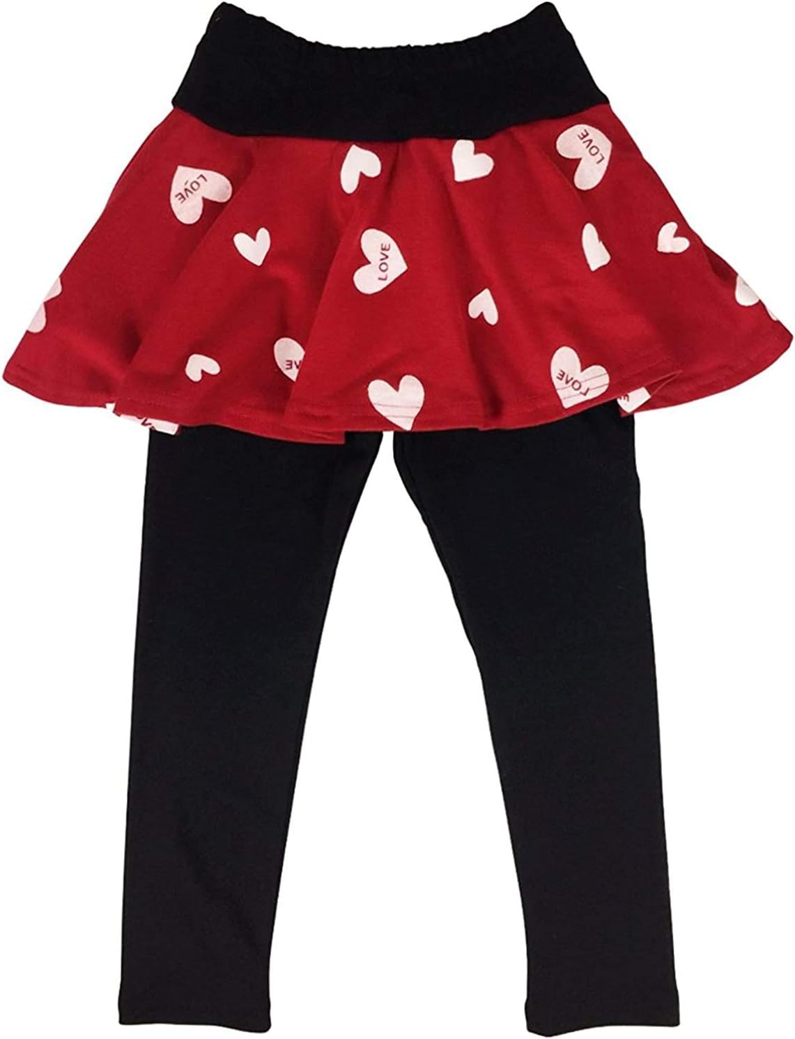 Little Girls Outfits Clothes Toddler Long Sleeve Heart Print Hoodie Shirts Top + Leggings Kids Clothing Set