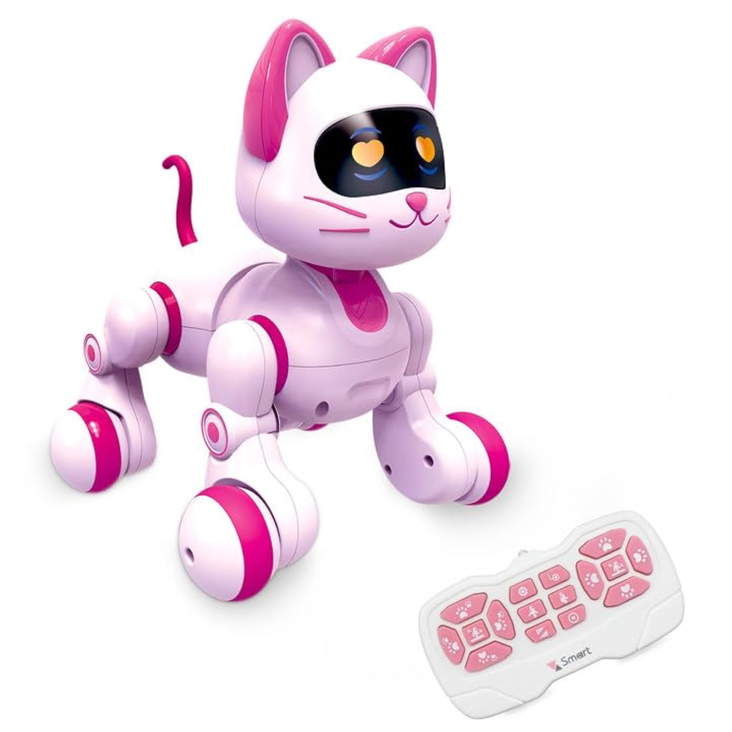 fisca Remote Controlled Robot Cat Toy for Children - RC Stunt Cat Robot with Singing, Dancing, Talking, Intelligent Programmable Interactive Cat Toy for Children from 3-12 Years-image-0