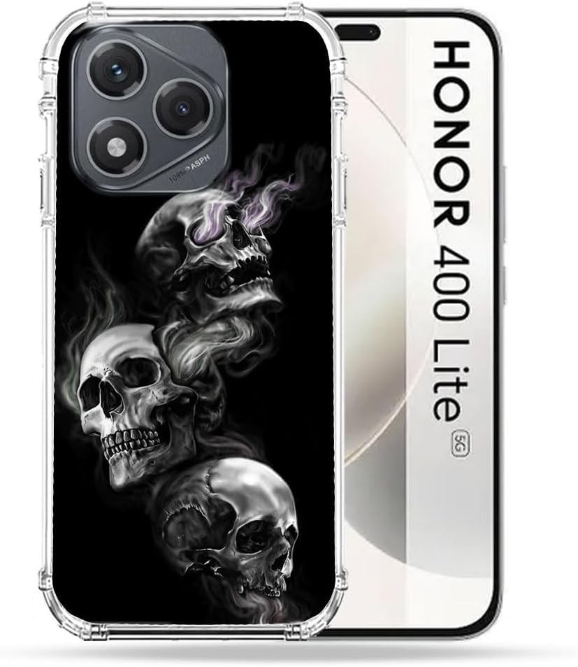 Cokitec Honor 400 Lite 5G Triple Skull Reinforced Case Cover