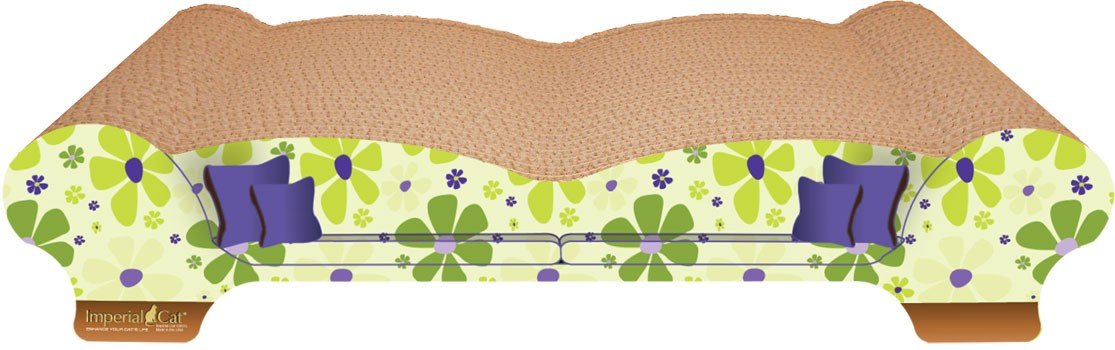 Imperial Cat Love Seat Scratch 'n Shape, Retro Lime Floral