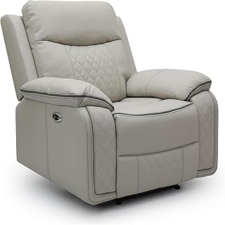 Multi Home Furniture Electric Recliner Chair – Beige Single Sofa with Massage Modes, Swivel Rocker, USB Charging – Comfortable Recliner Sofa Chair for Living Room, Armchair, Lazy Boy Chair Relaxing