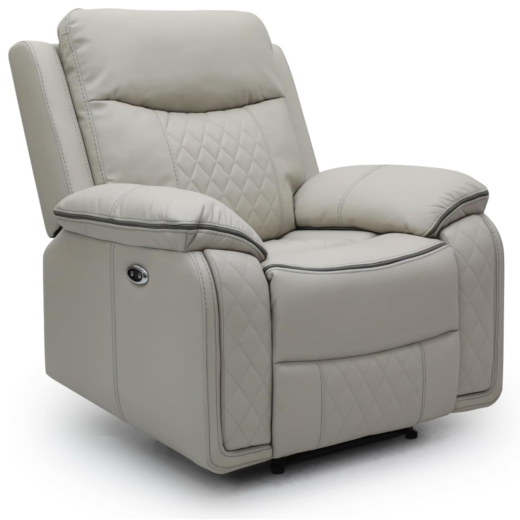 Multi Home Furniture Electric Recliner Chair – Beige Single Sofa with Massage Modes, Swivel Rocker, USB Charging – Comfortable Recliner Sofa Chair for Living Room, Armchair, Lazy Boy Chair Relaxing