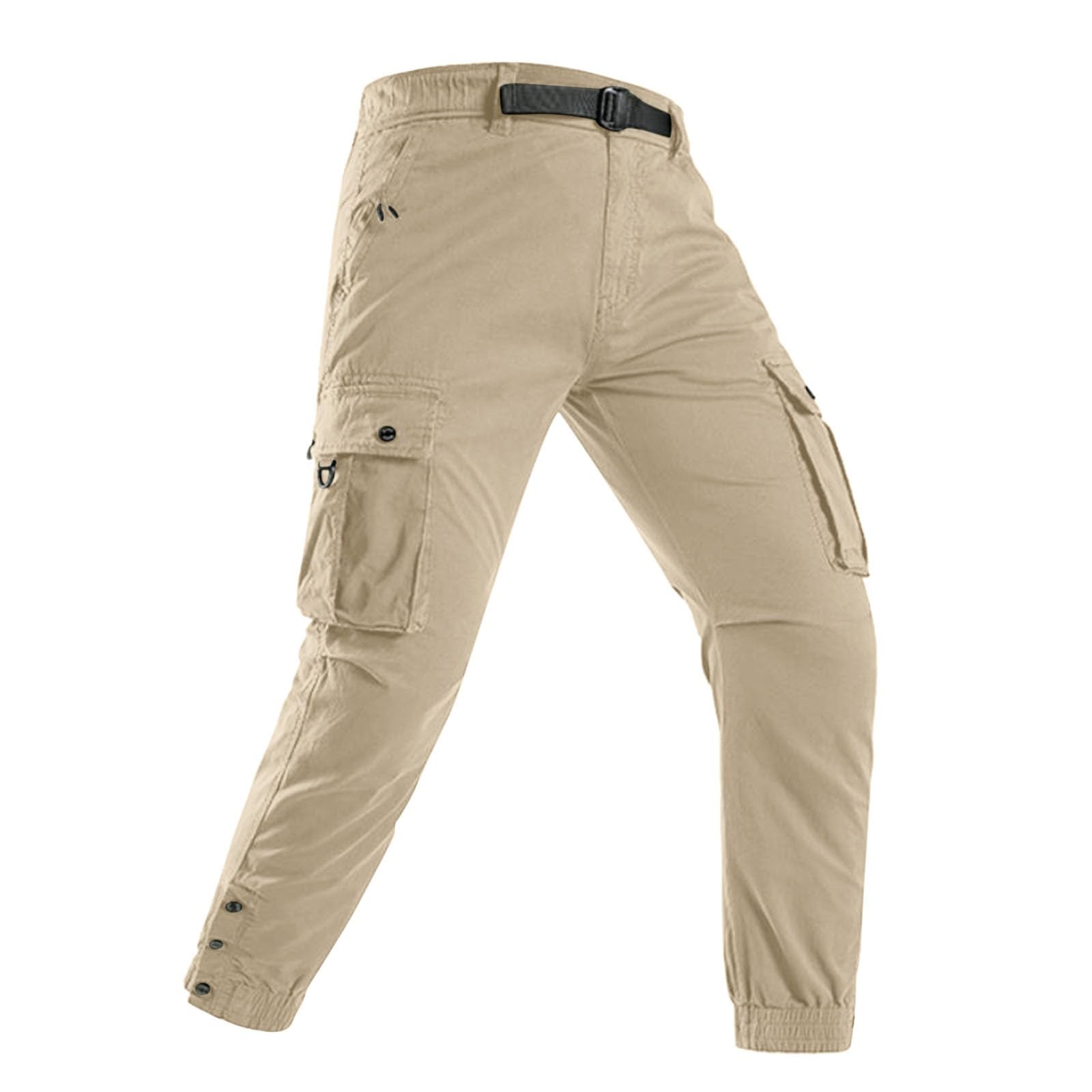 Pantalones Cargo Informales de Color Liso, Pantalones utilitarios de Moda con Bolsillos para Uso Diario y Actividades al Aire Libre.